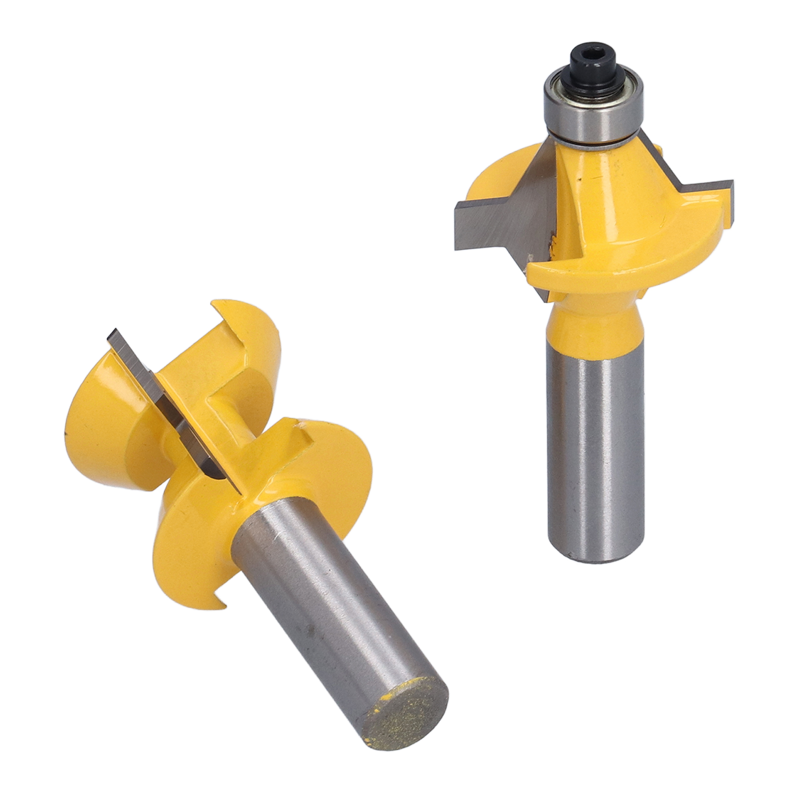 Set Mit 2 12,7-mm-fräsern Mit 120°-schaft Und Nut- Und Federverbindung Für Holz, Platten Und Kisten