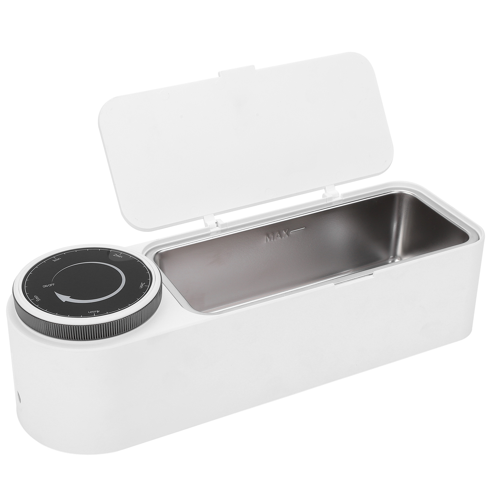 Mini-hochfrequenz-ultraschallreiniger, 650-ml-ultraschalltank Für Schmuck, Brillen Und Uhren – Mk188 Weißes Reinigungsgerät, Eu-stecker Ac 220–240 V