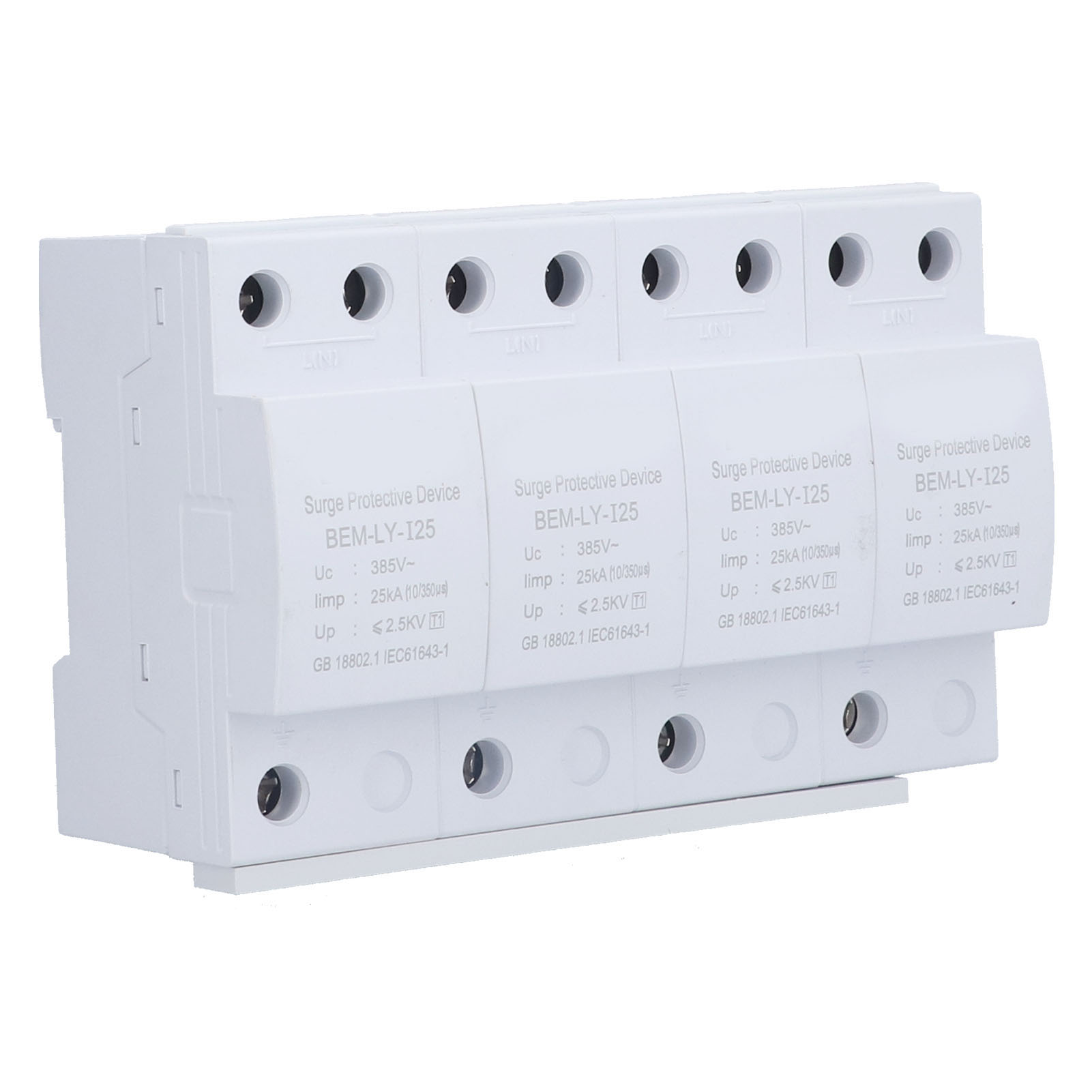 Bemlyi25 Modularer Überspannungsableiter, 220v/385v Überspannungsschutz Zum Schutz Vor Blitzeinschlägen Und Überspannungen.