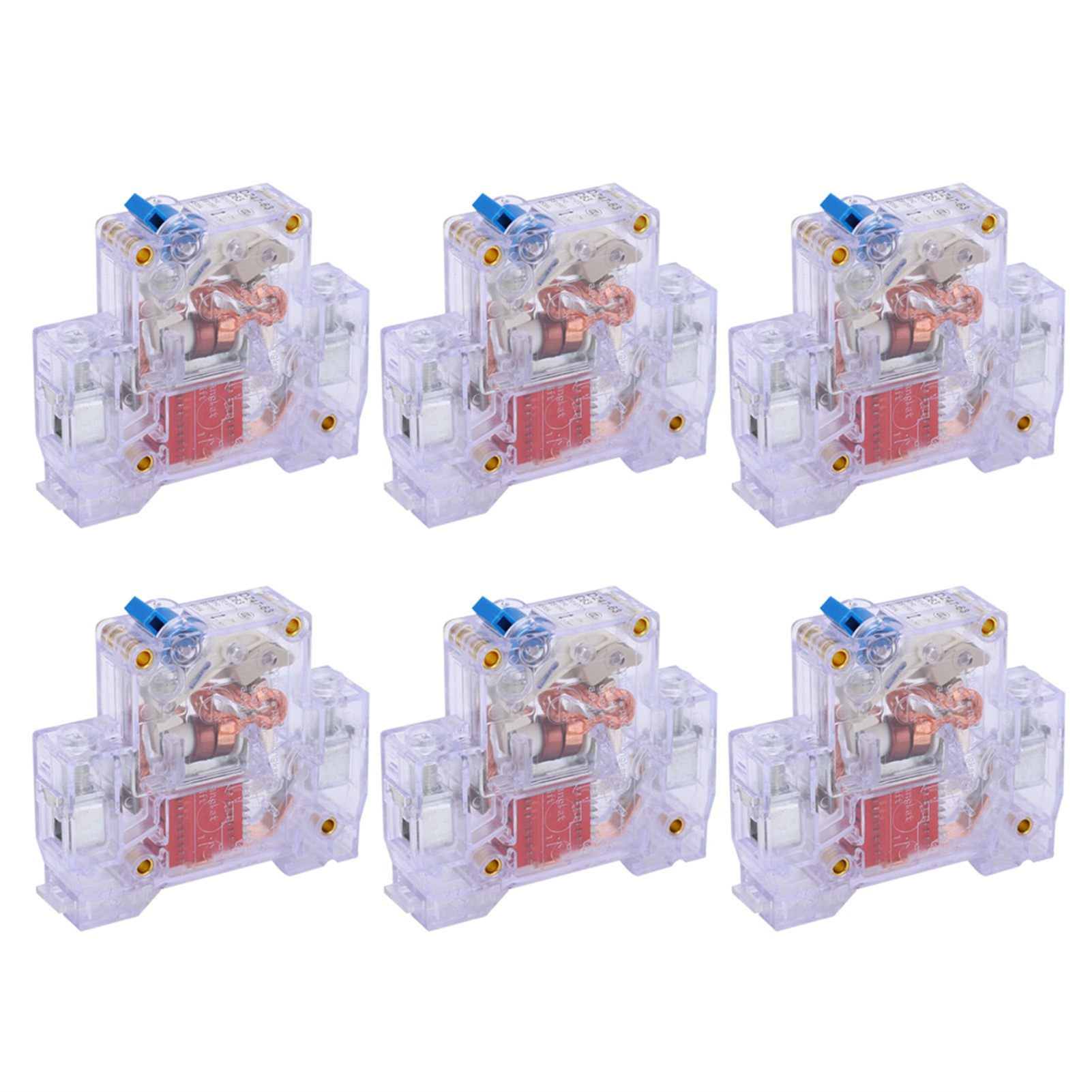 Dz47-63 1p 6-63a Modularer Leitungsschutzschalter – 12er-pack, Transparenter Automatischer Schalter, Schutzschaltung