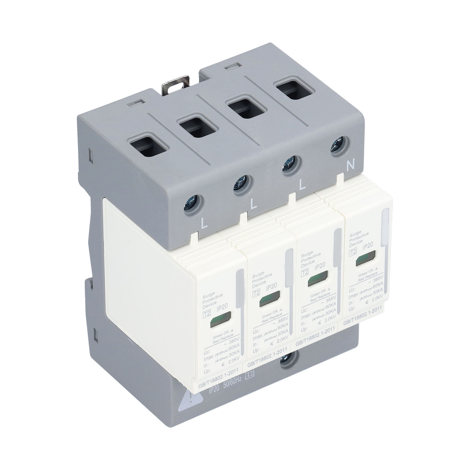 Spd 4p 60ka 220v/380v Überspannungsschutz Für Elektrische Stromkreise