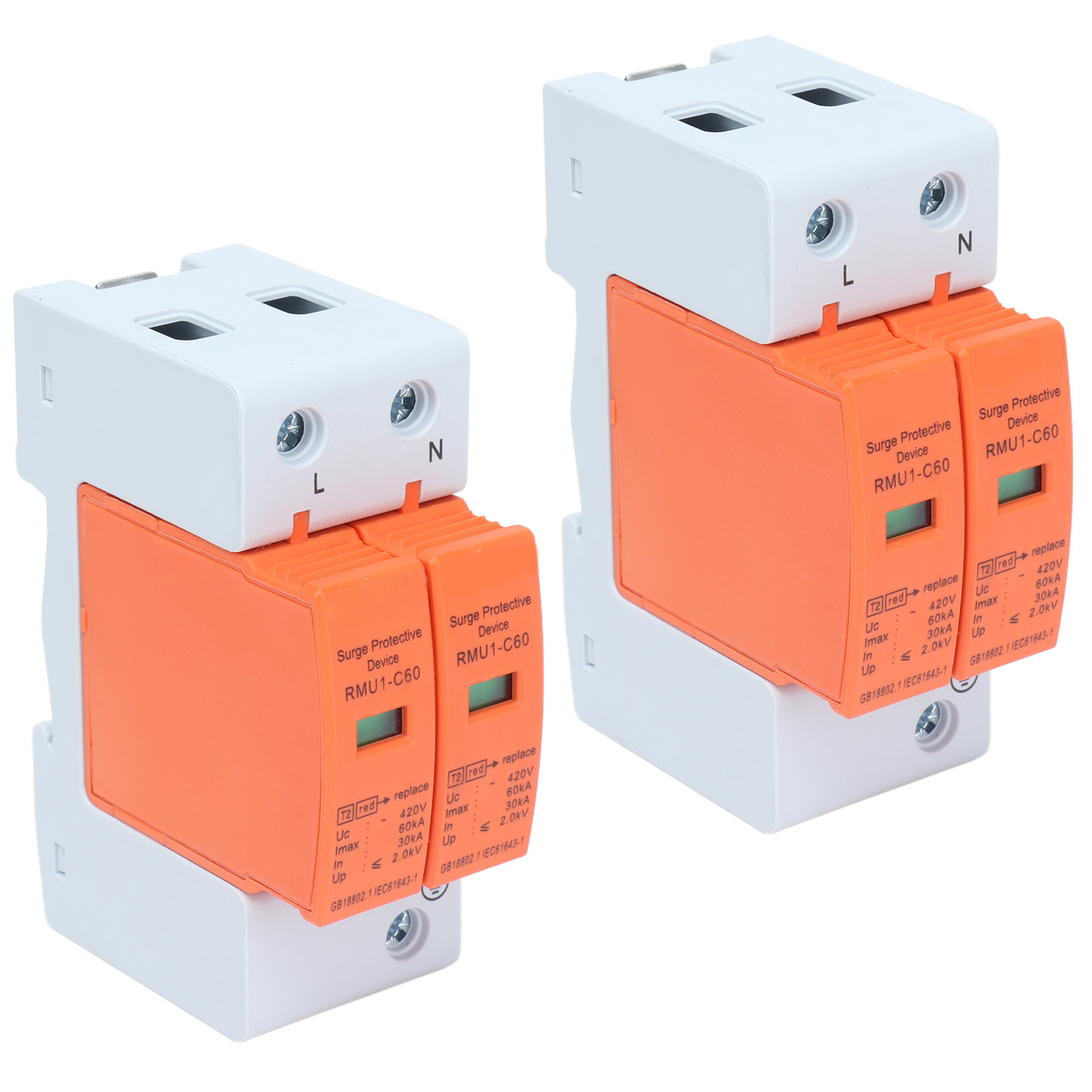 Ac 2p 420v 60ka Überspannungsschutz-leistungsschalter Für Den Hausgebrauch – 2er-pack