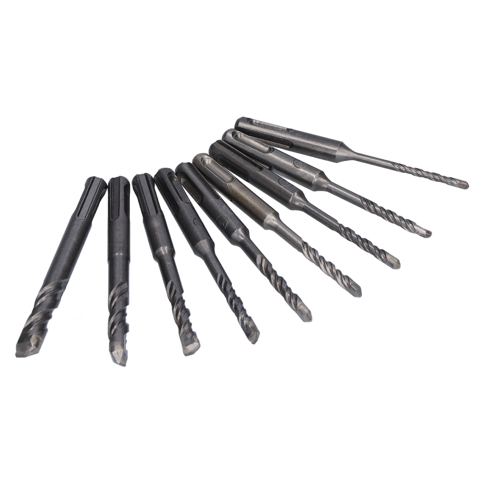 Sds-hartmetall-betonbohrer-set 4–12 Mm, 110 Mm, Für Mauerwerk, Ziegel, Gestein, Bohrhammer