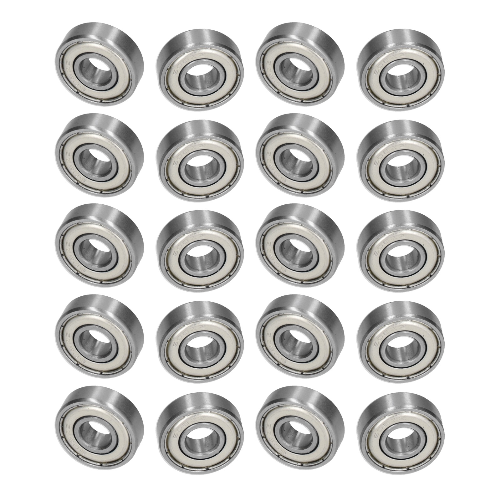 Rillenkugellager, 20 Stück, Doppelt Abgedichtet, Stahl, Für Mechanische Ausrüstung, 3600-0722-0008