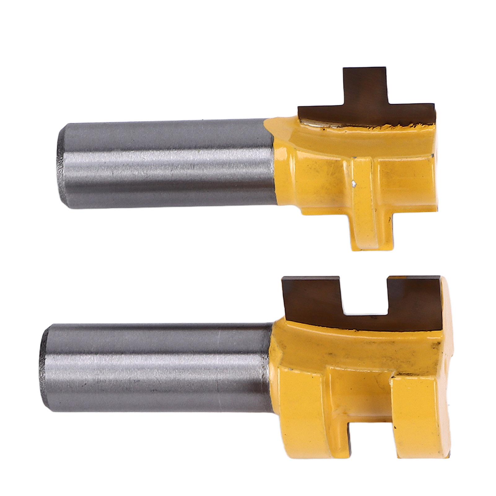 Set Mit 2 T-nutfräsern Für Oberfräsen, Nut- Und Federfräser, Holzbearbeitungswerkzeuge, 12,7 Mm Schaft