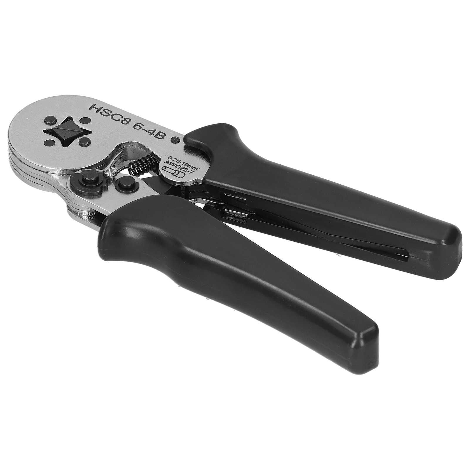 Hsc8 6-4b Crimpzange, Selbstjustierend, 0,25-10 Mm² (awg23-7), Manuelle Crimpzange Für Elektrische Leitungen, Mini-multifunktionszange