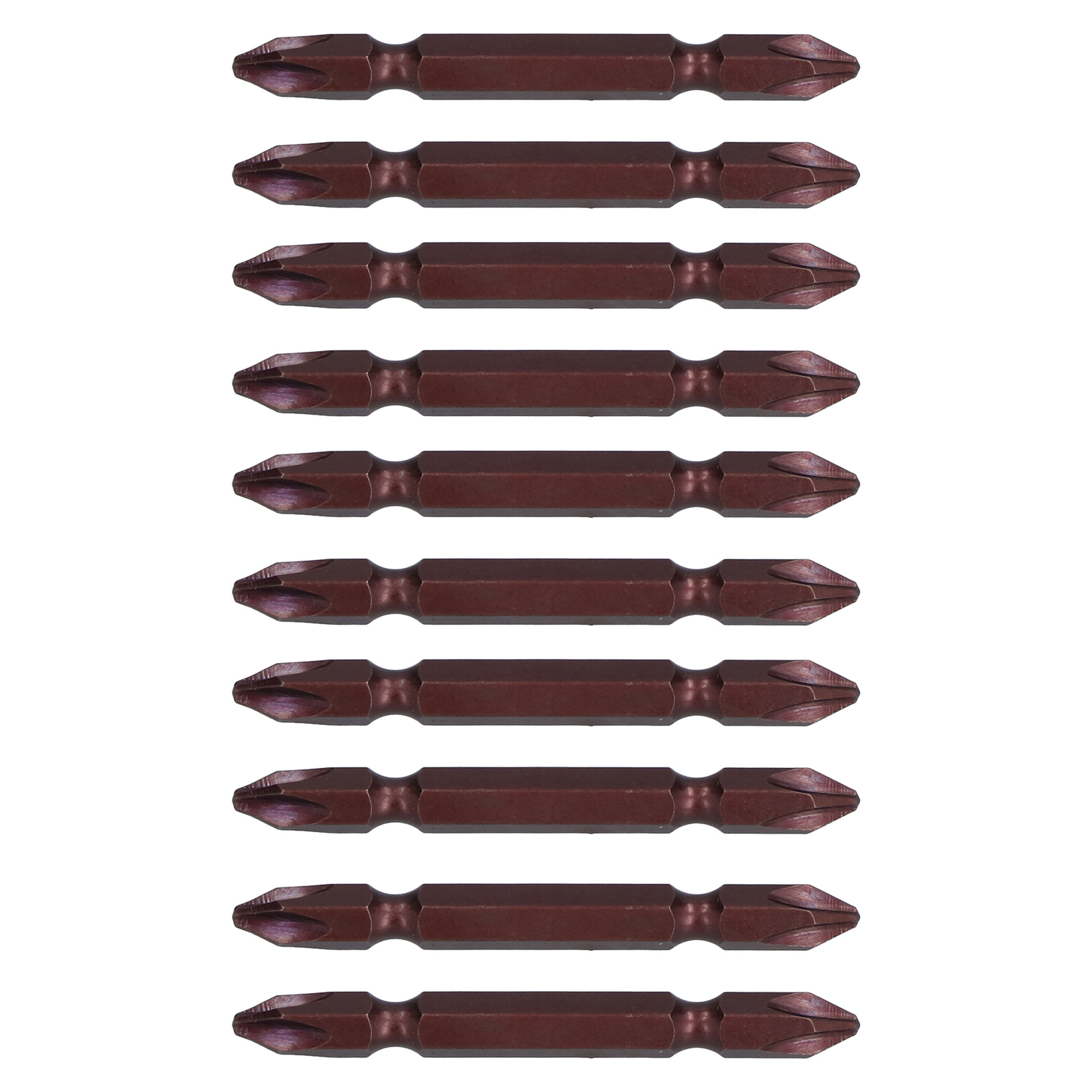 Set Mit 10 Magnetischen, Doppelseitigen Phillips-schraubendreherbits, 1/4-zoll-sechskantschaft, Ph2-kopf