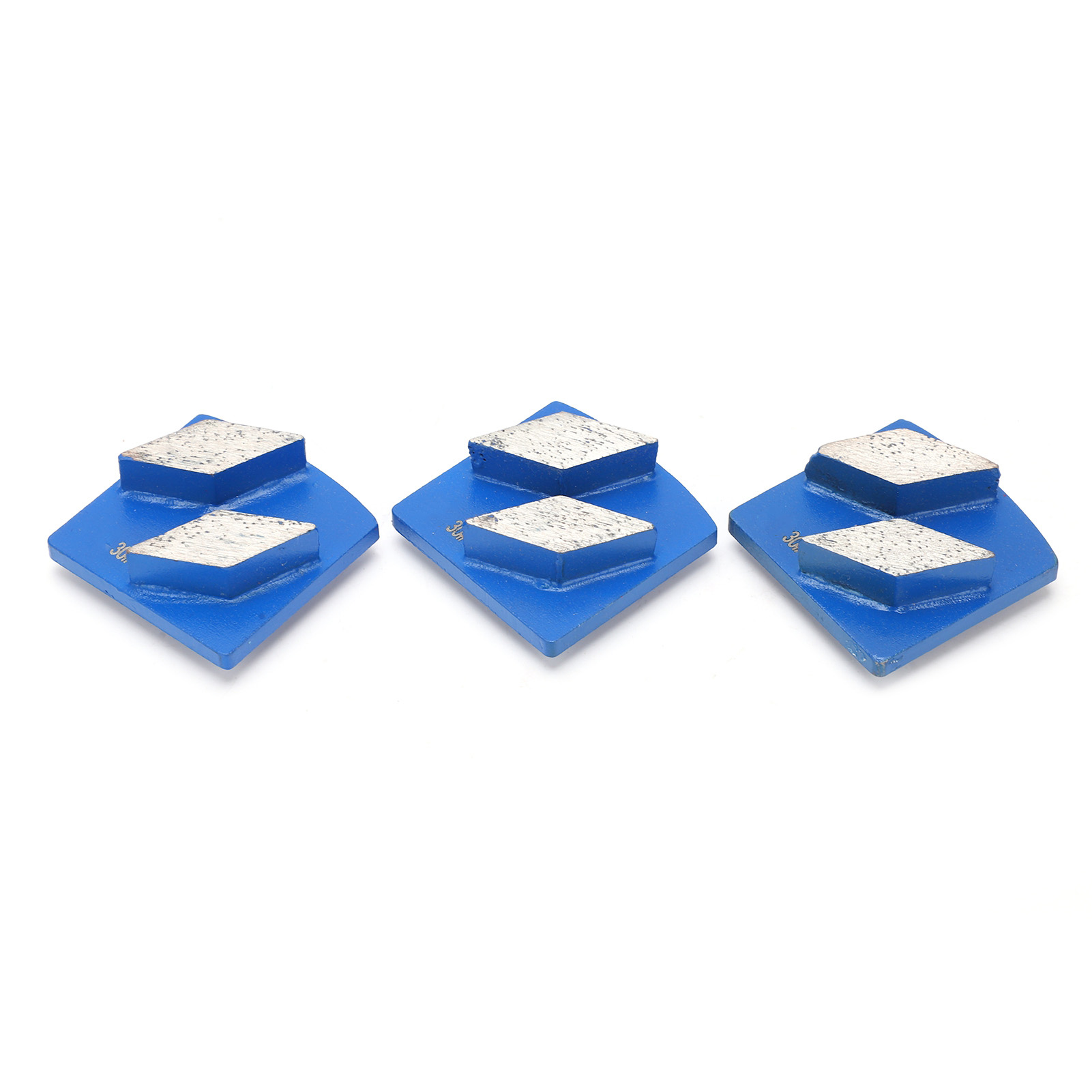 Set Mit 3 Diamant-schwalbenschwanz-betonbohrern, Aggressiver Diamantzahnschnitt, Blau, Körnung 30
