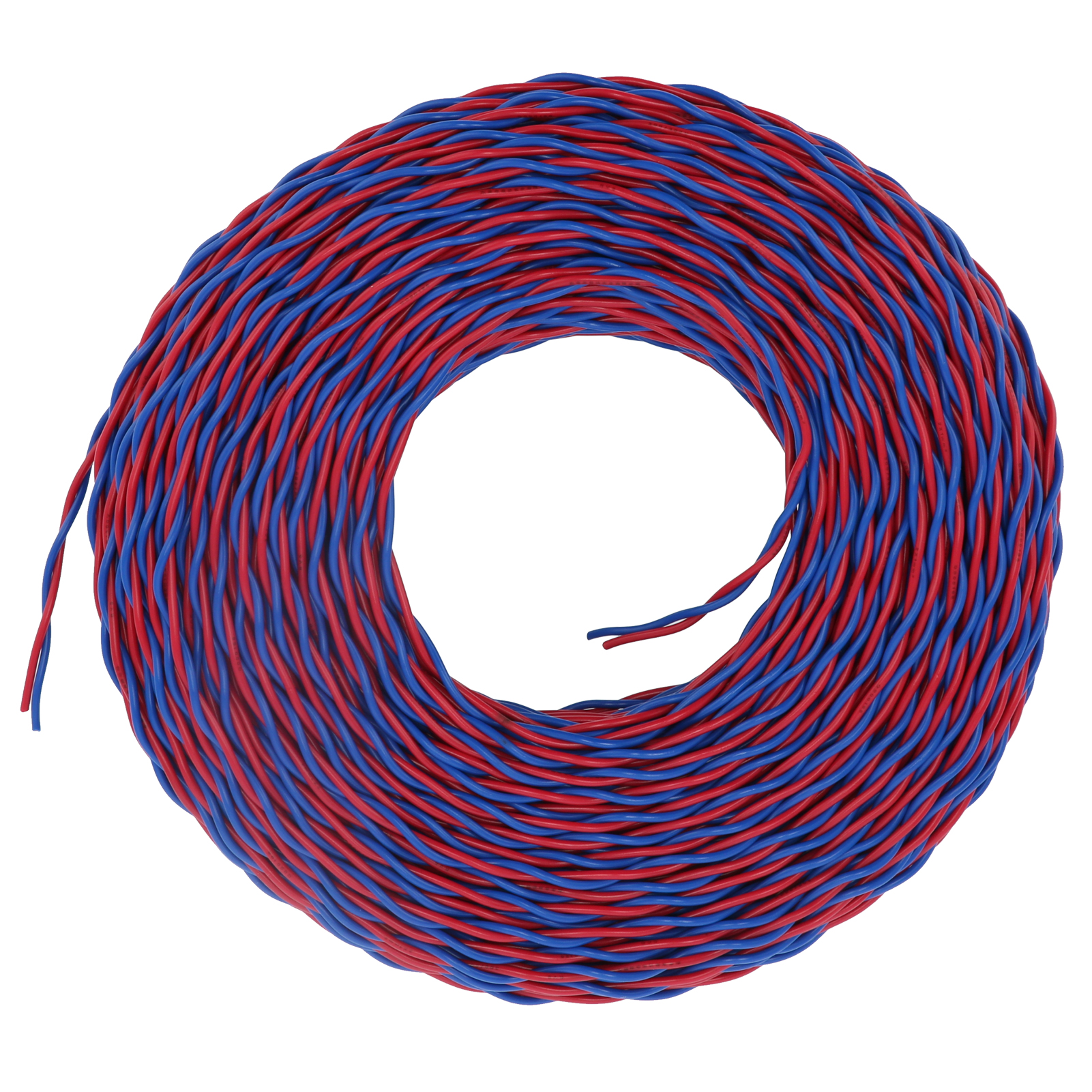 Rvs-elektrokabel 2x0,5 Mm², 28 Adern, Isolierter Pvc-mantel, 100 M (328,1 Ft), 300 V Wechselstrom, Rot Und Blau