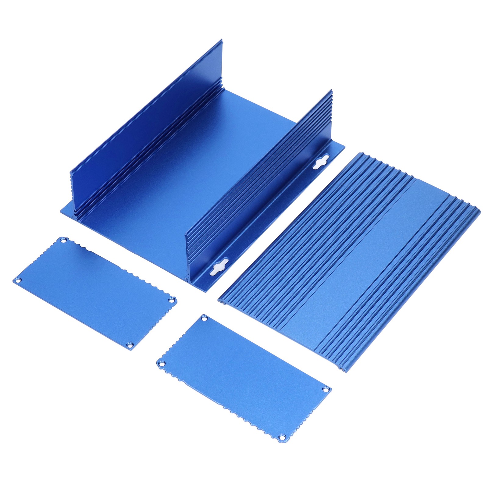 Wasserdichter Aluminium-elektroverteilerkasten, Geteilter Wasserdichter Verteilerkasten Für Heimwerkerprojekte, Blau, 61 X 147 X 200 Mm