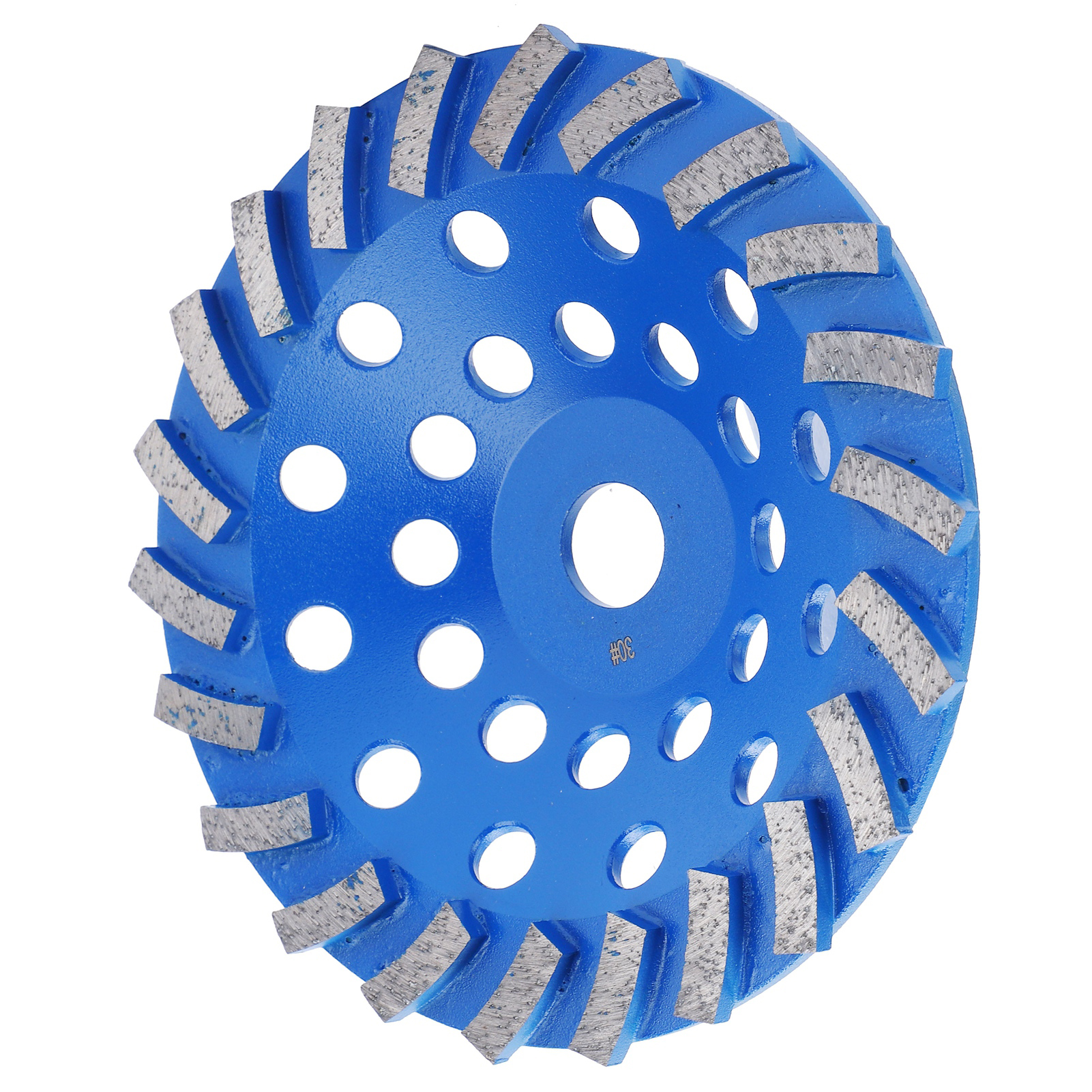 24-zahnige Blaue Diamantschleifscheibe, 180 Mm, Körnung 30, Zum Schleifen Von Beton, Stein Und Zement