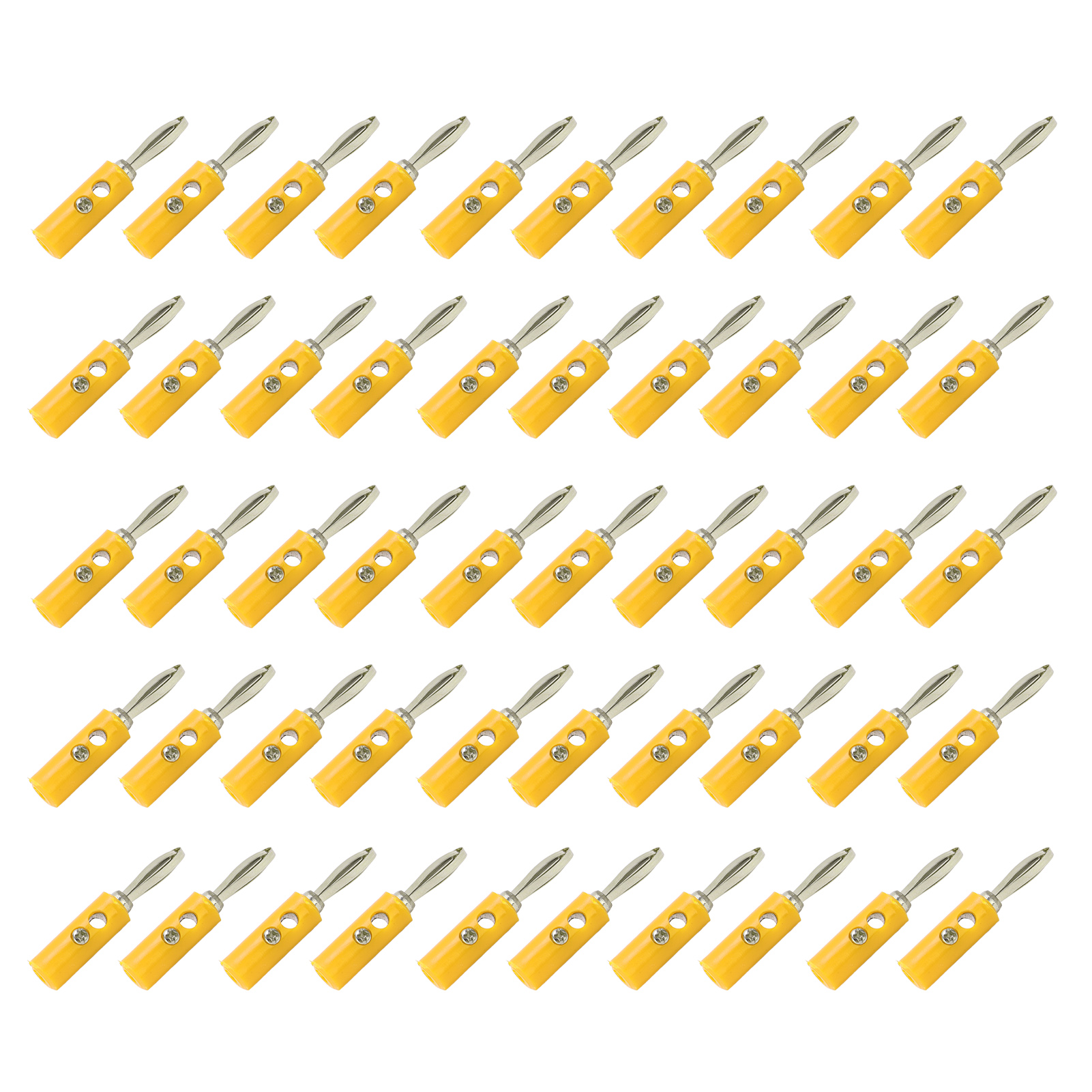 Jt-002 4-mm-bananenstecker, Neue Ausführung, Lötfreier Stecker Für Lehr- Und Messgeräte, Gelb