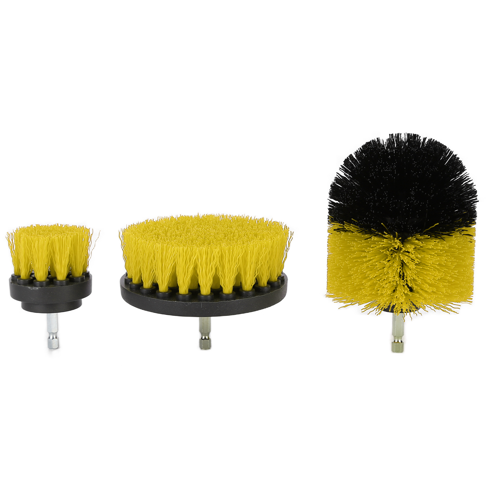 Bohrmaschinen-reinigungsbürsten-set, Lange Verlängerung, Elektrisches Scheuerbürsten-set, Gelb