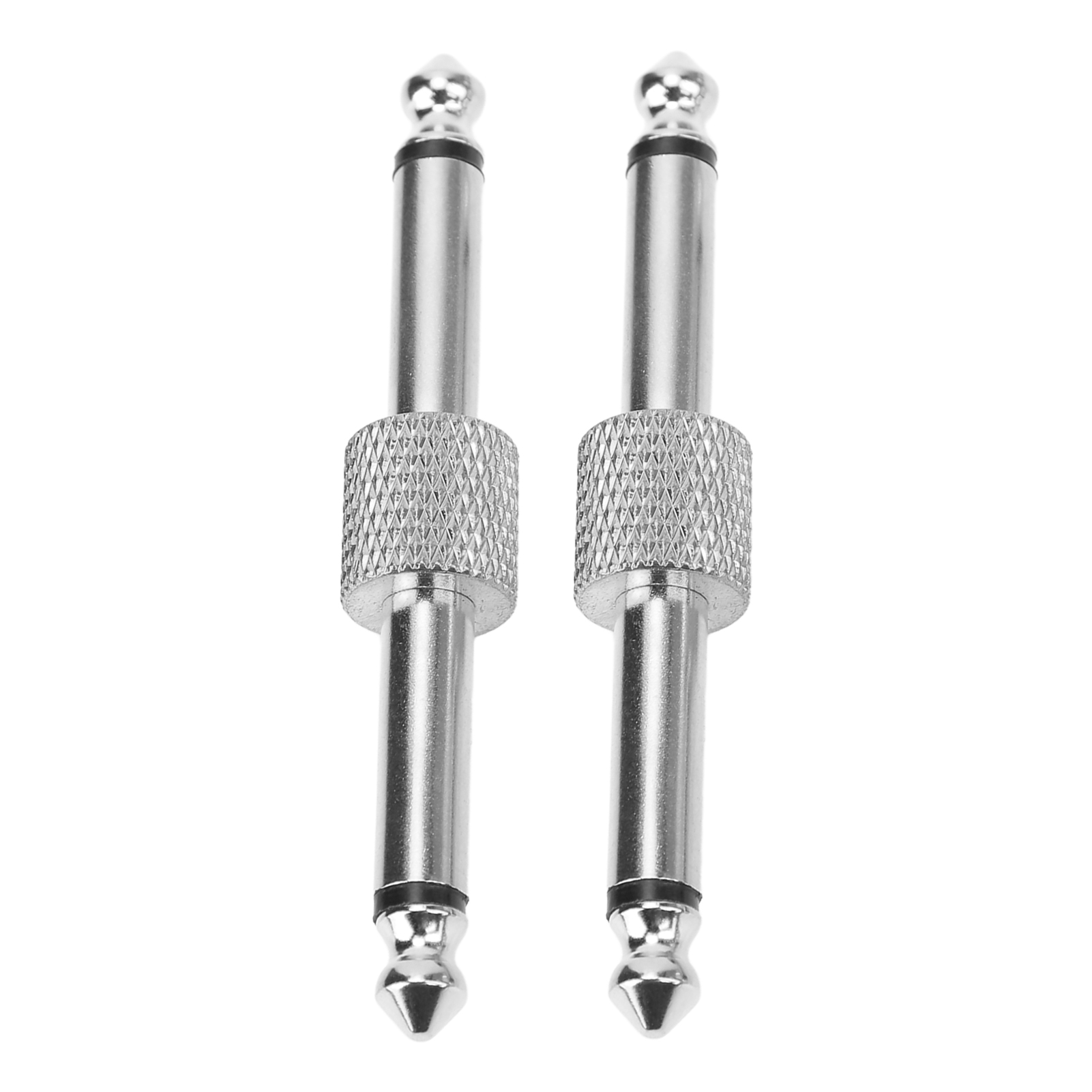 Set Mit 2 6,35-mm-rauschunterdrückungsadaptern Für Gitarrenpedale, Konvertierungskupplungsstecker, Silber