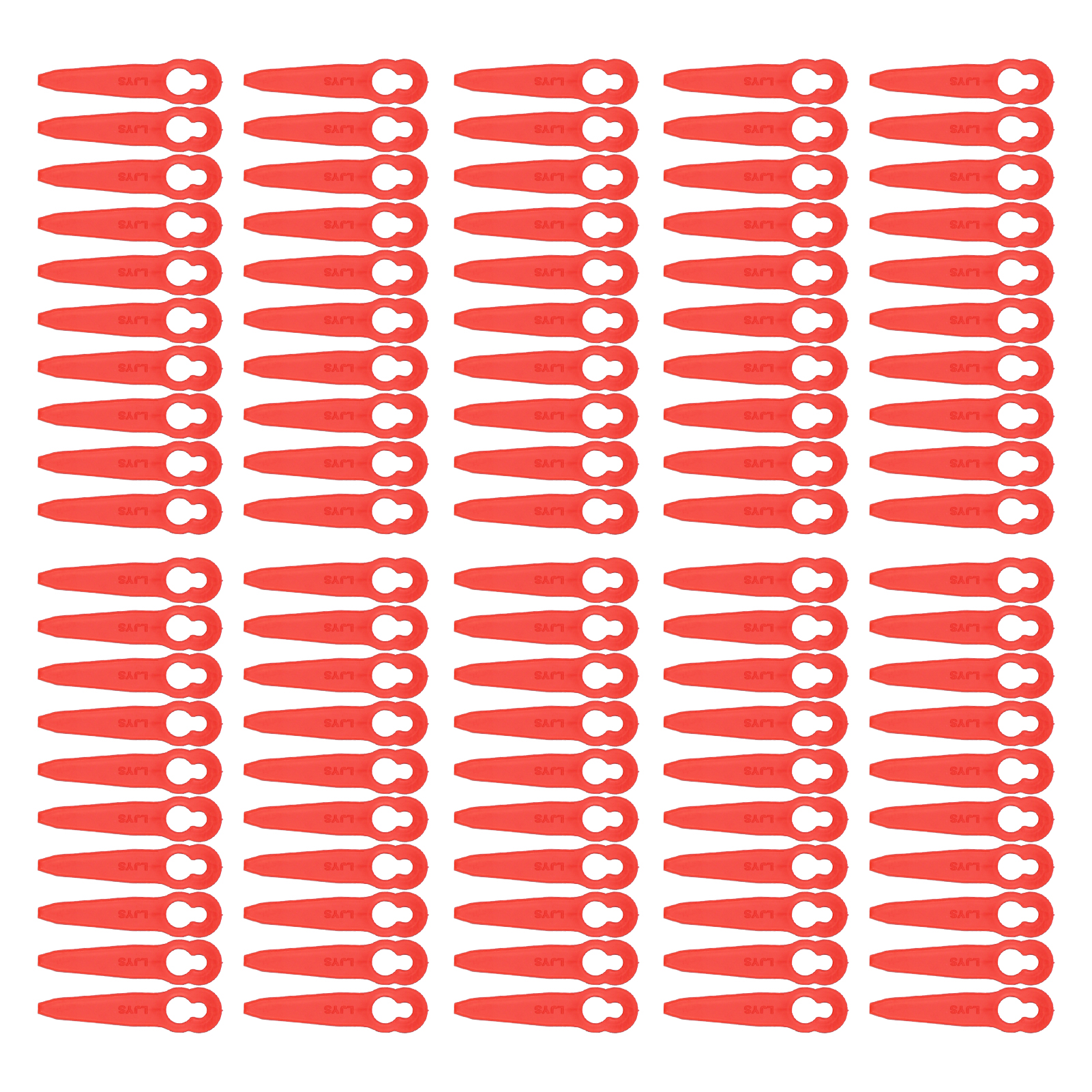 Packung Mit 100 Kunststoffklingen Für Rasentrimmer, Ersatzteile Für Rasenmäher, Astschneider