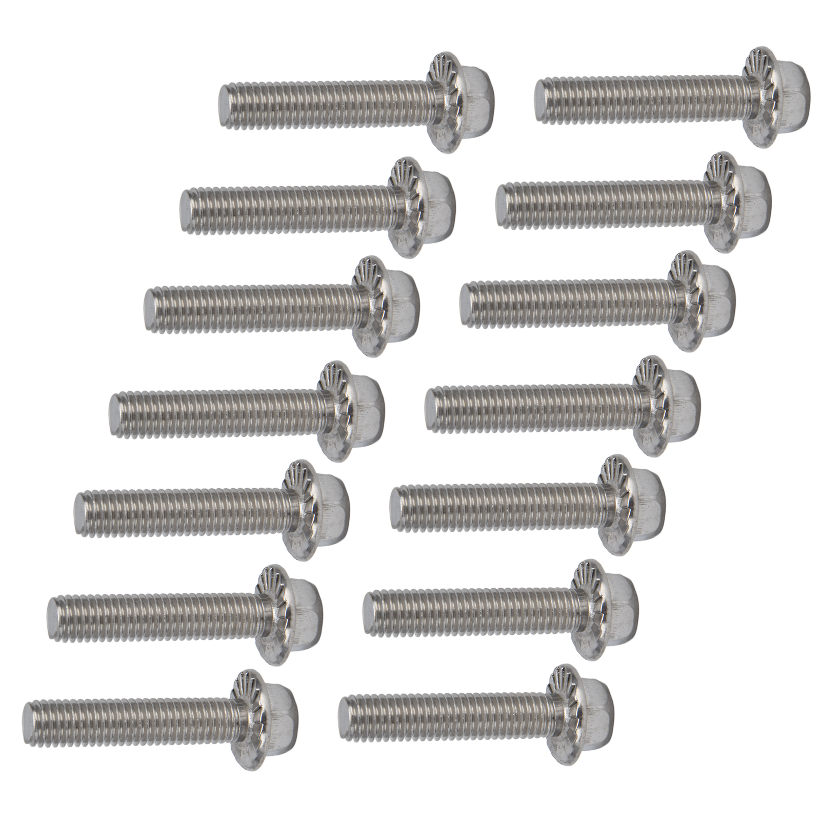 Packung Mit 20 Din 6921 M10x45 Sechskant-flanschschrauben, A2-70 Edelstahlschrauben, 1,5 Mm Steigung, Mit Integrierter Unterlegscheibe