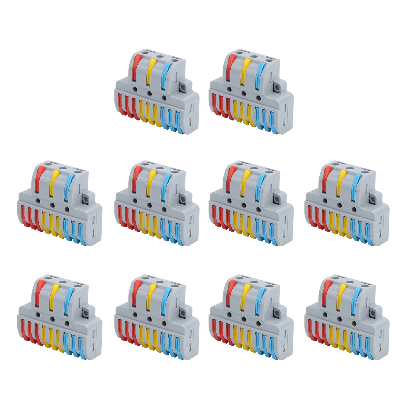 Lt-933 Schnellverbinder, 10 Stück, 3-eingangs-/9-ausgangs-kabelklemme, Schraubklemmenblock, Kabelanschluss