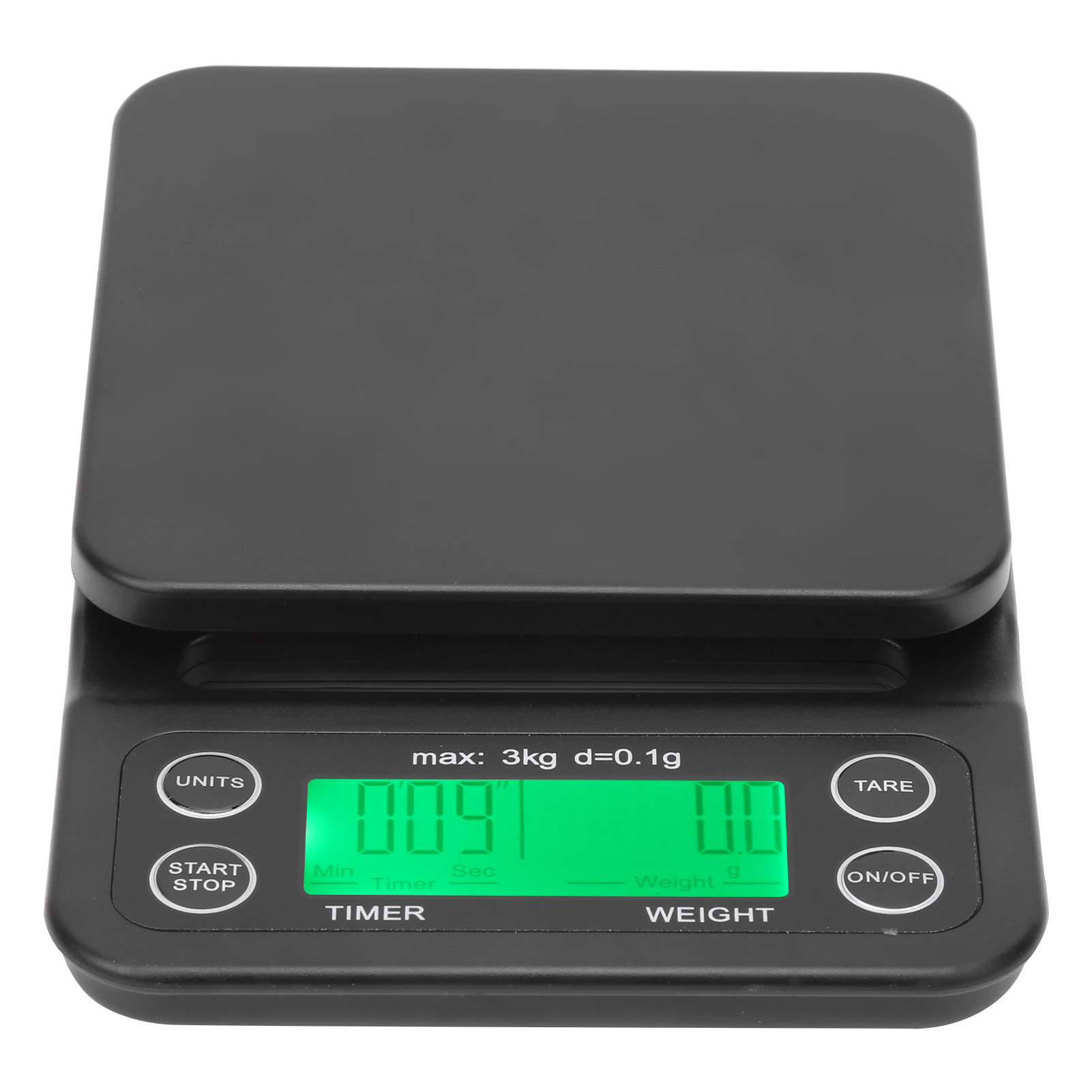 Digitale Lcd-küchenwaage (0,1 G–3 Kg), Hintergrundbeleuchtete Elektronische Kaffeewaage Für Den Einsatz Zu Hause Und In Der Küche