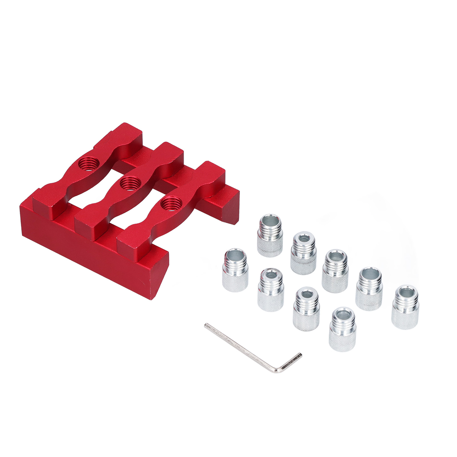 11-teiliges Dübelzentrier-set, Dübellochbohrlehre, Zentrierdorn, Holzbearbeitungswerkzeug-set