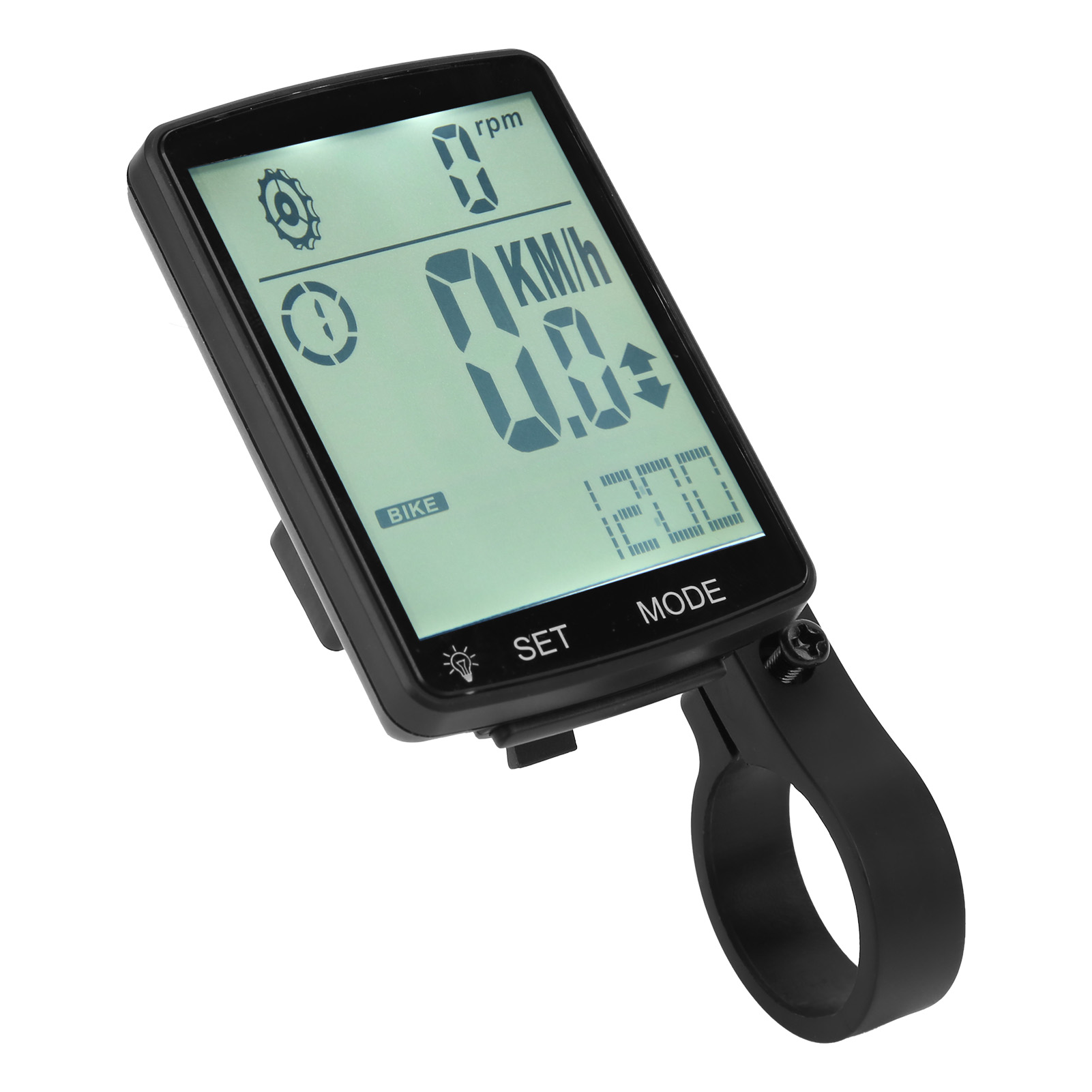 2,8-zoll-led-fahrradcomputer Mit Hintergrundbeleuchtung, Multifunktions-stoppuhr Und Tachometer, Weißem Display