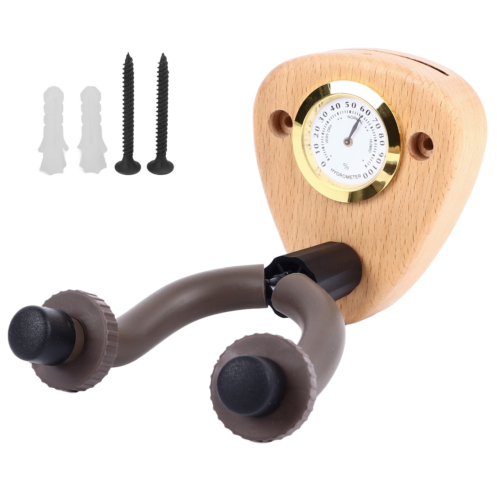 Minimalistischer, Wandmontierter Gitarrenständer Mit Instrumentenhaken, Wandpräsentationsständer Mit Hygrometer, Für Zuhause Und Geschäfte
