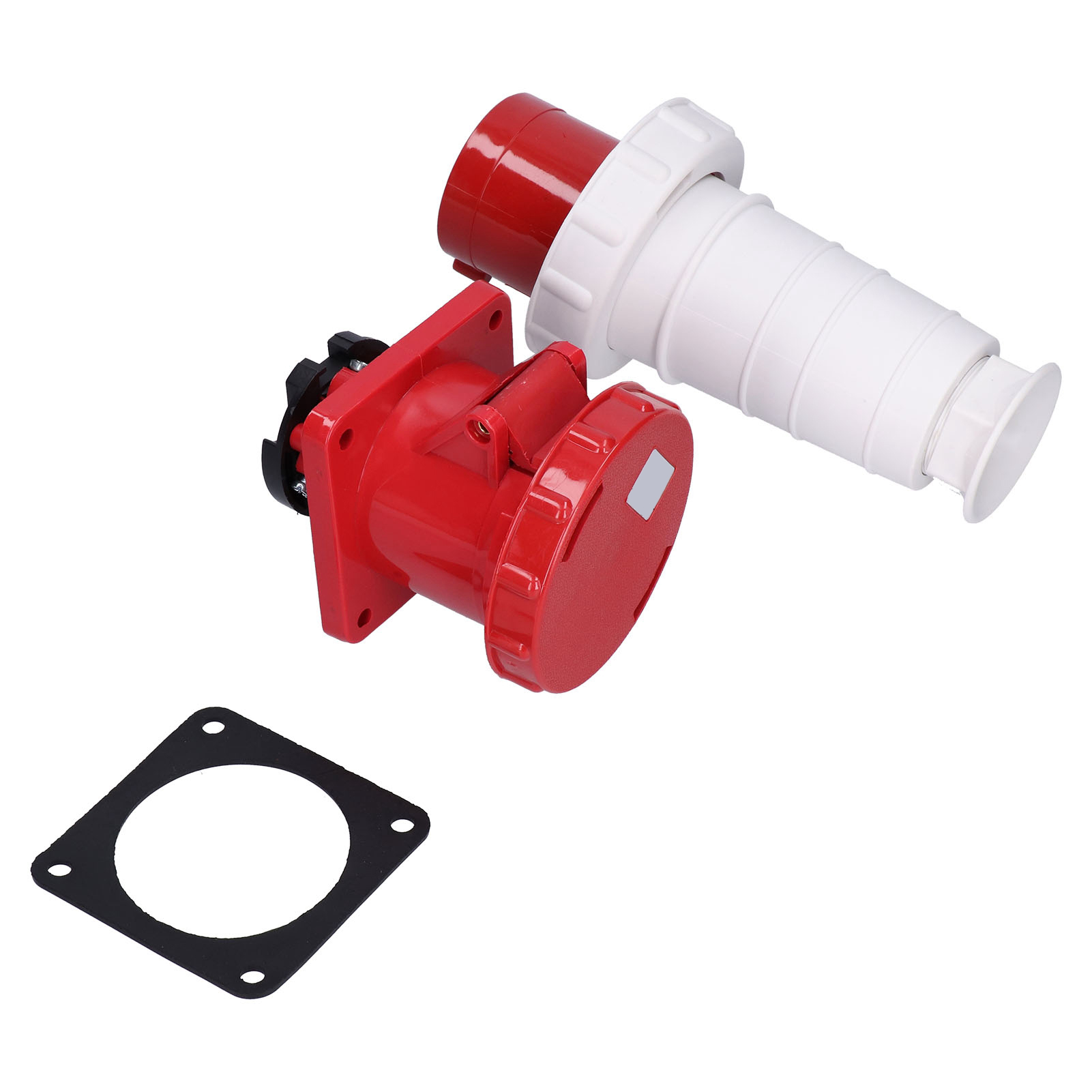 Wasserdichter Industriestecker, 3-phasig, 4-polig, 63 A, 380–415 V, Versenkter Wasserdichter Stecker Und Buchse, 3p+e