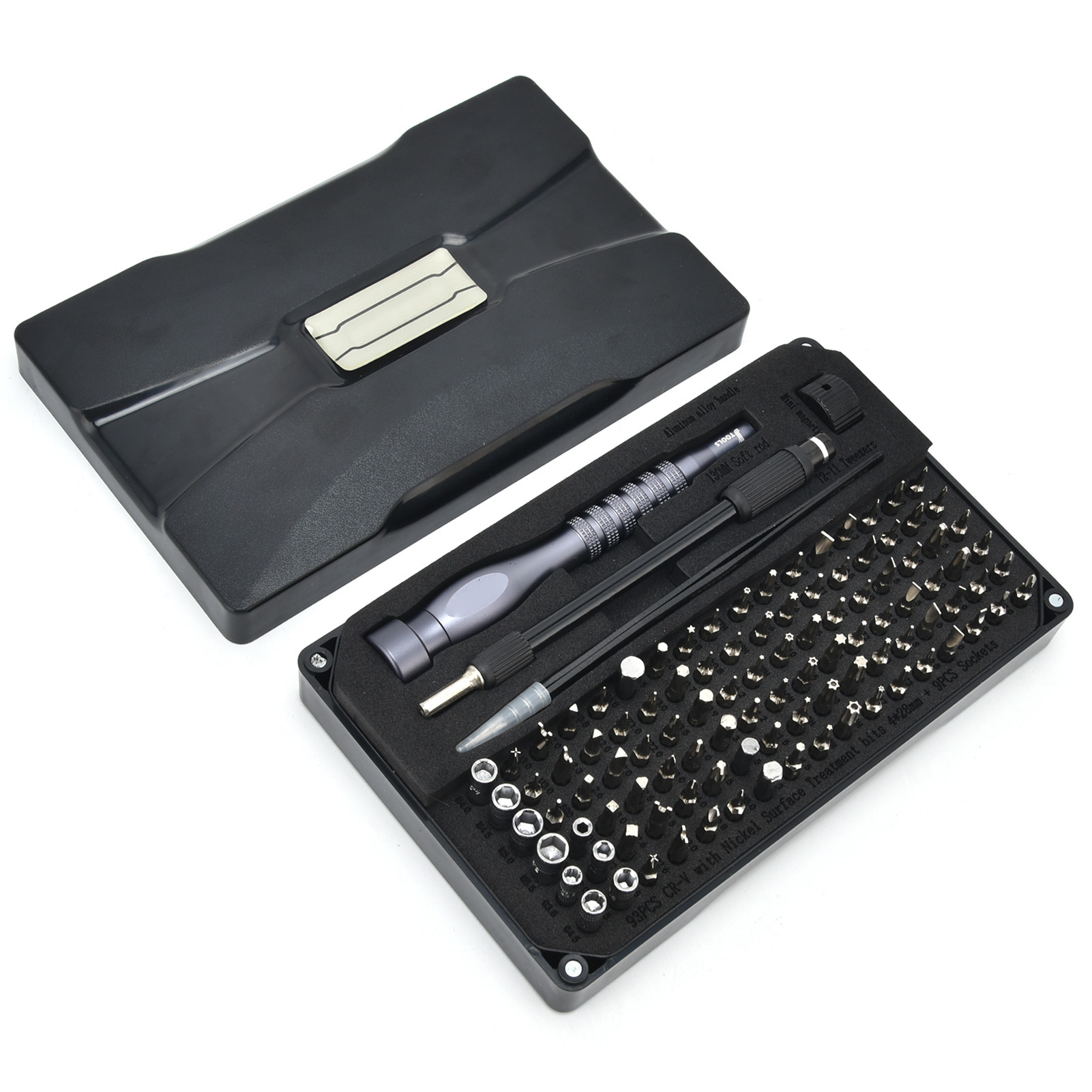 106-teiliges Magnetisches Präzisionsschraubendreher-set, 4 X 28 Mm Nickel-crv-bits, Reparaturkoffer Jm8177