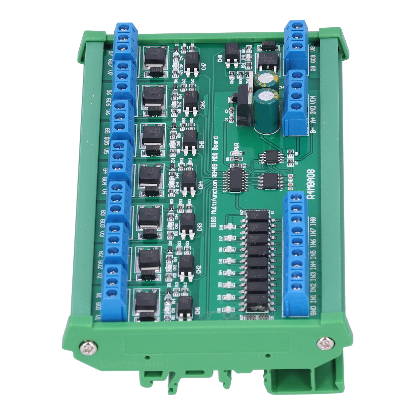 Rs485-mosfet-modul Mit 8 Eingängen Und 8 Ausgängen, Din-schienengehäuse R4m8a08, 6–25-v-komponenten