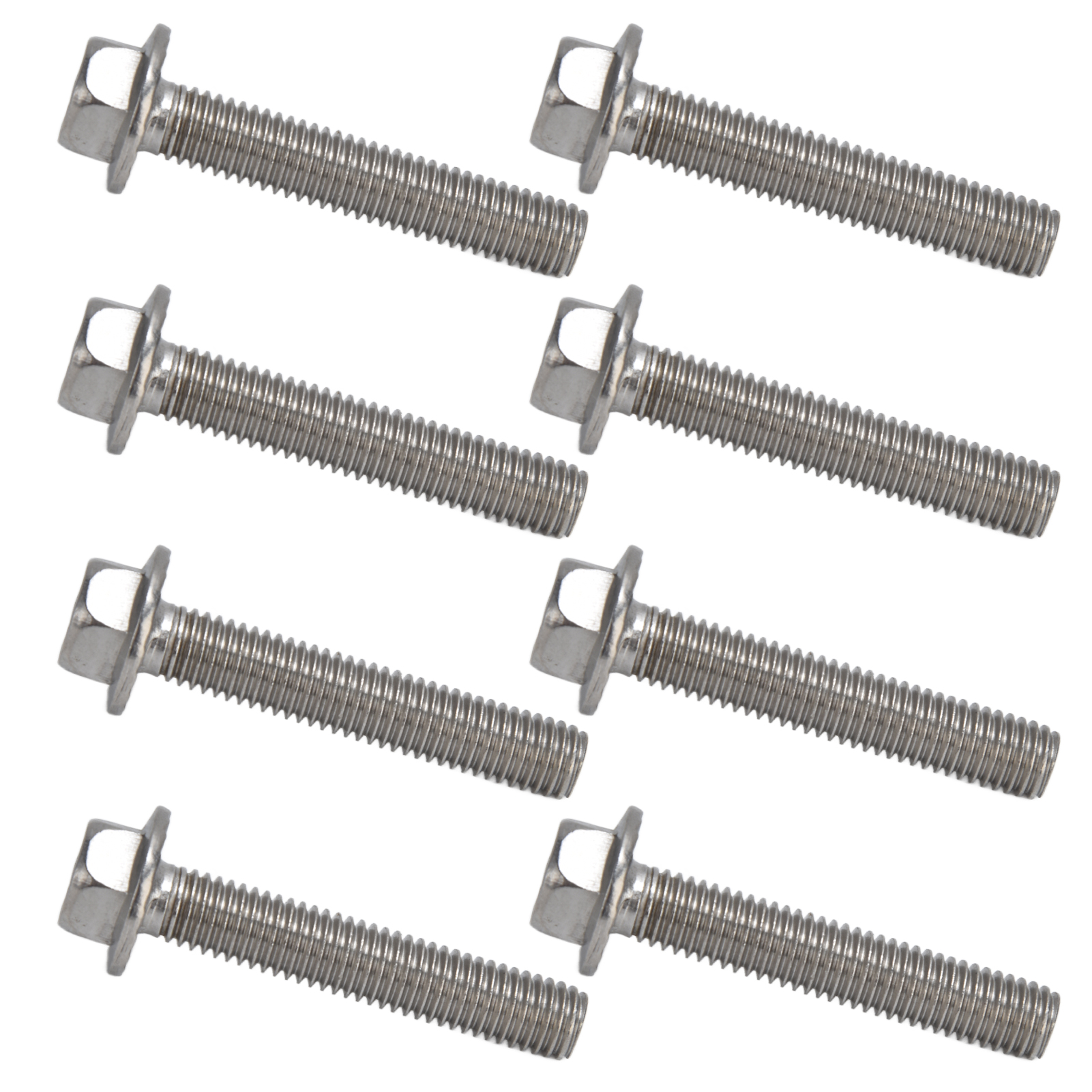 Packung Mit 20 Flansch-sechskantschrauben Mit Dichtung, Gewinde M10x1,5, Länge 55 Mm, Edelstahl A2-70, Din 6921