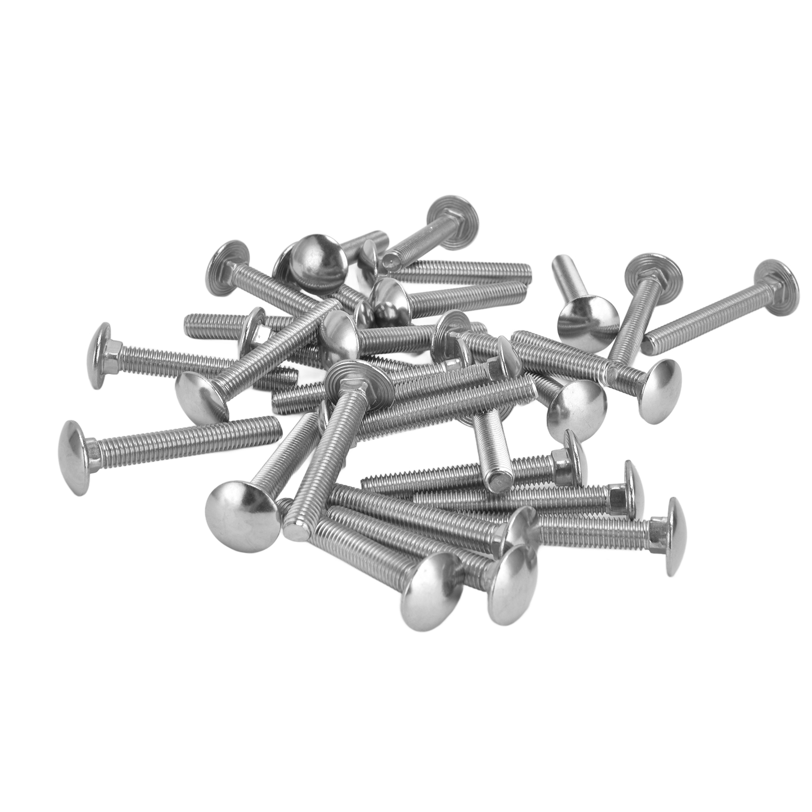 Din603 M8x55 A2 Edelstahl-schlossschrauben, Vierkantantrieb, Grobgewinde, 30 Stück, Rundkopfschrauben