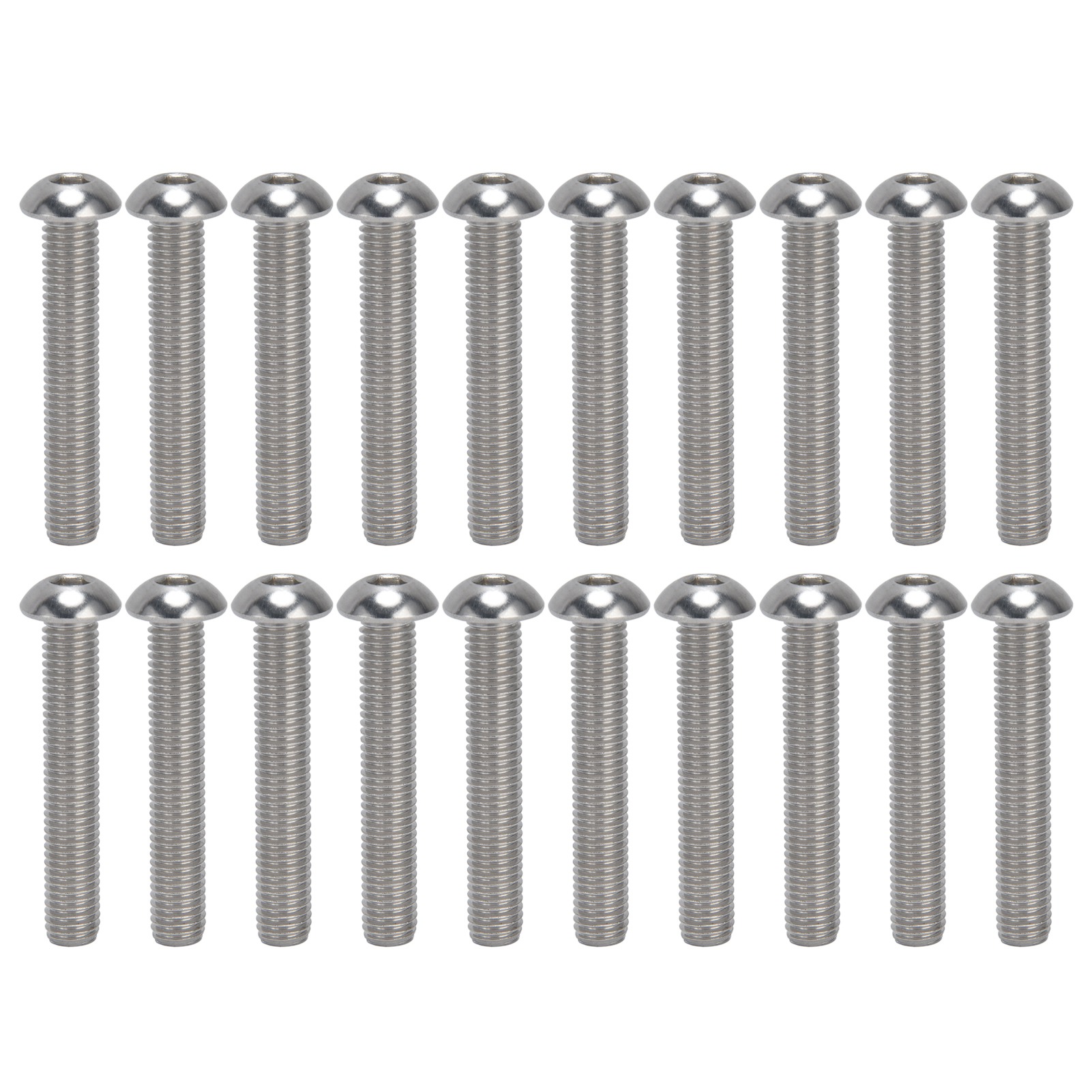 Packung Mit 30 Edelstahl-zylinderkopfschrauben A2 M10x1,5 Grobgewinde-set M10x60