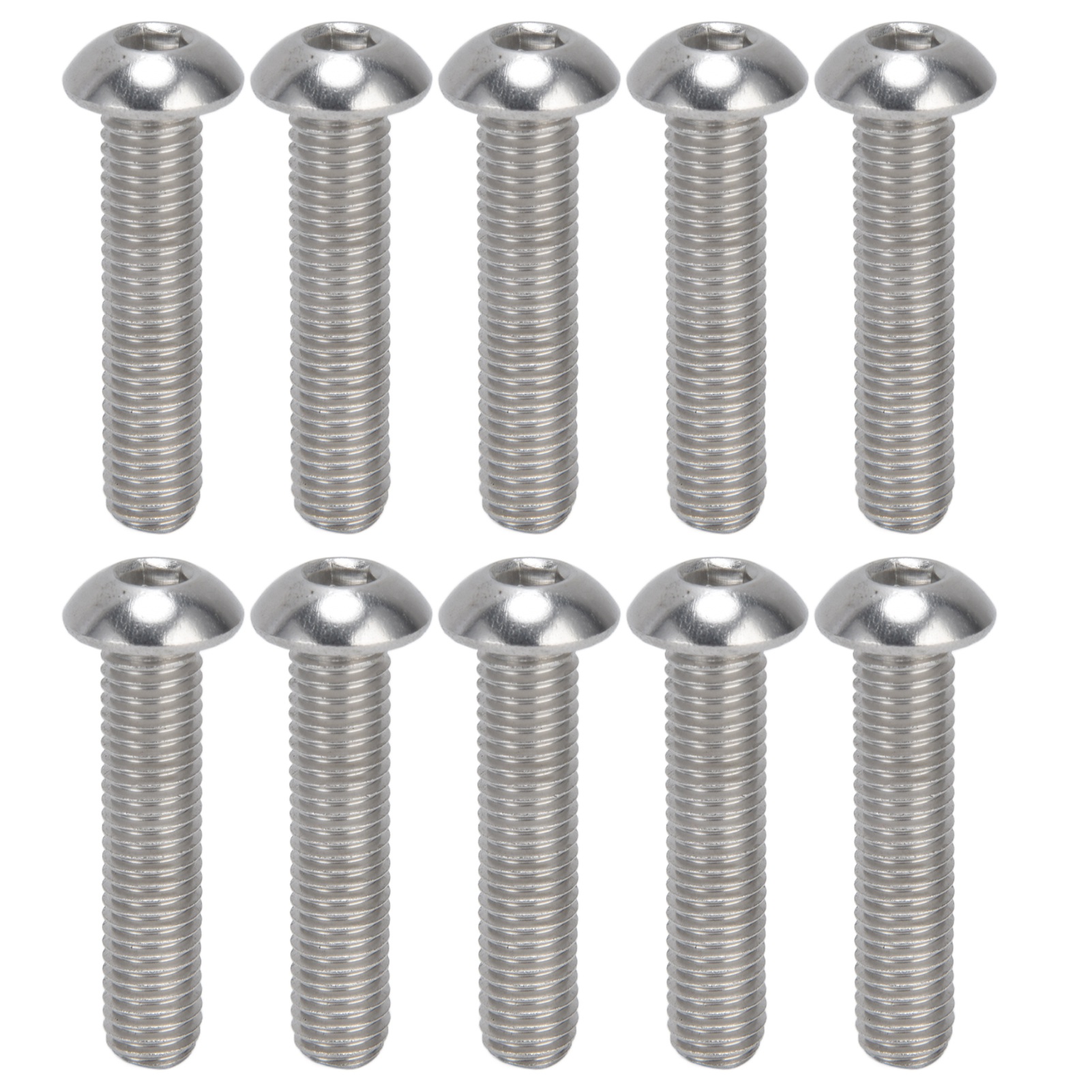 Packung Mit 30 Edelstahl-zylinderkopfschrauben A2 M10x1,5 Grobgewinde-set M10x45