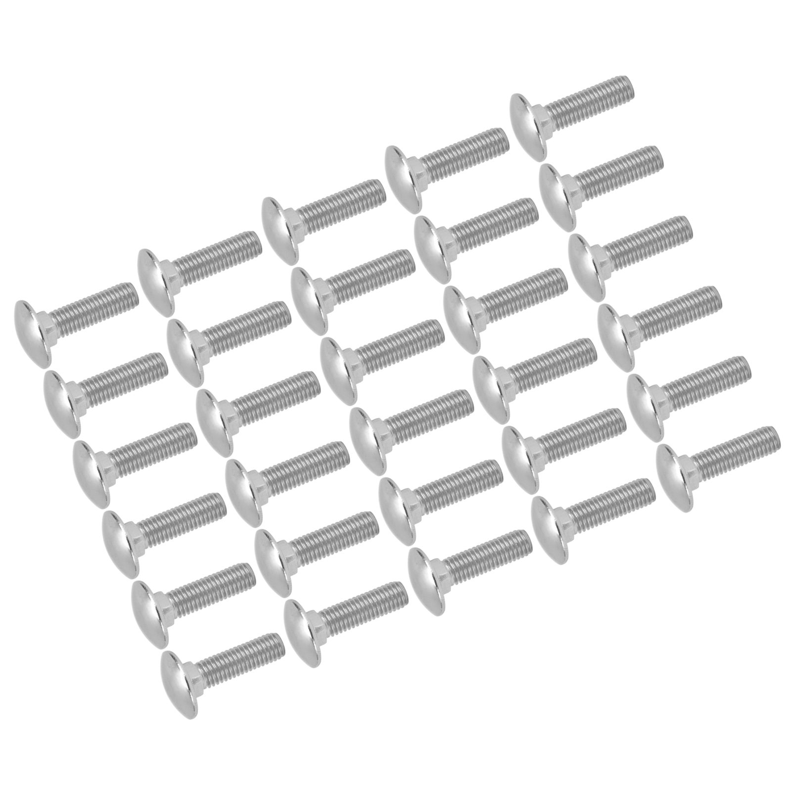 Packung Mit 30 M8x1,25 Rundkopf-vierkantschrauben, Din603 Karosserieschrauben, Edelstahl A2, Grobgewinde M8x30