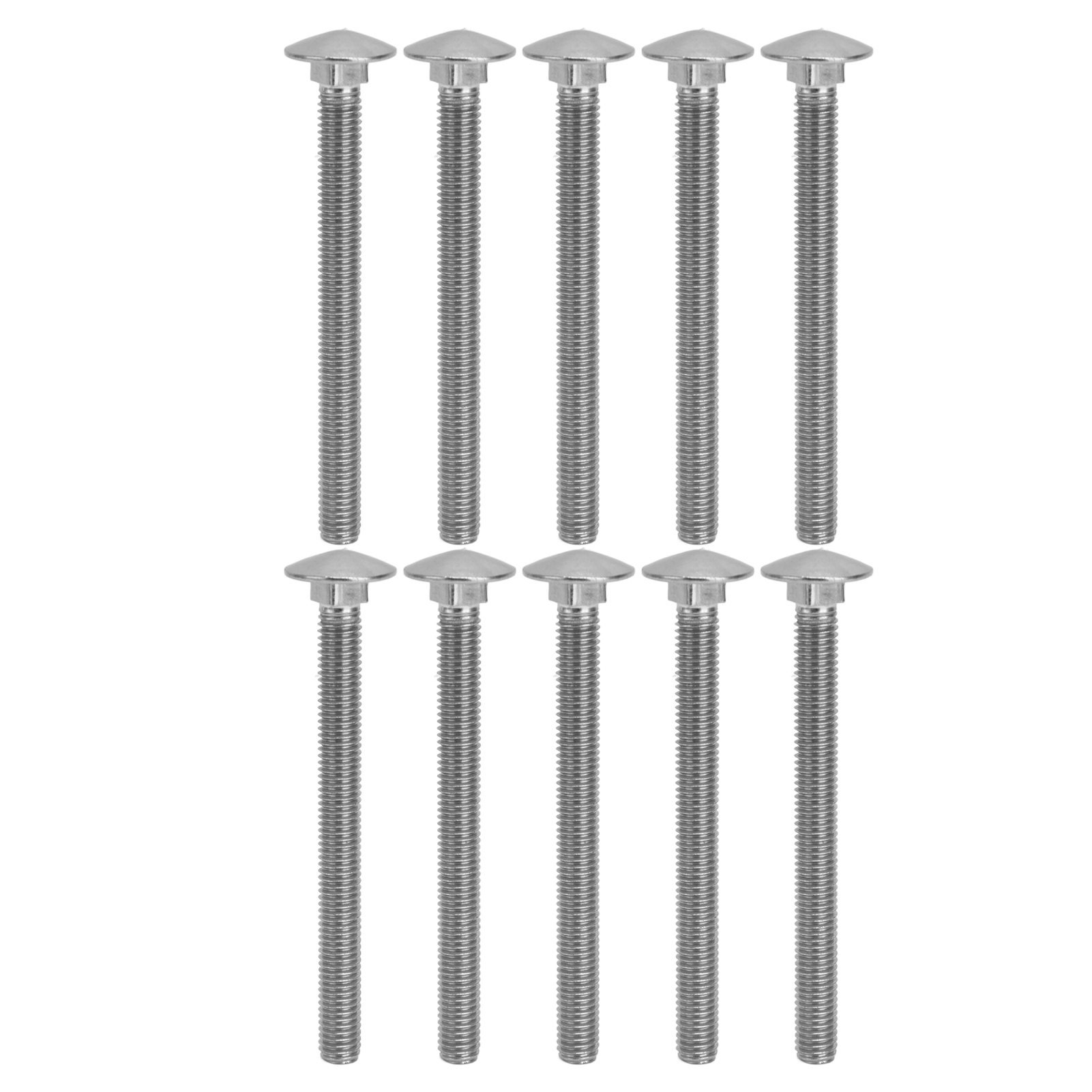 Packung Mit 30 Din603 M8x1,25 A2 Edelstahl-rundkopfschrauben Mit Vierkantkopf, Grobgewinde, 90 Mm Länge