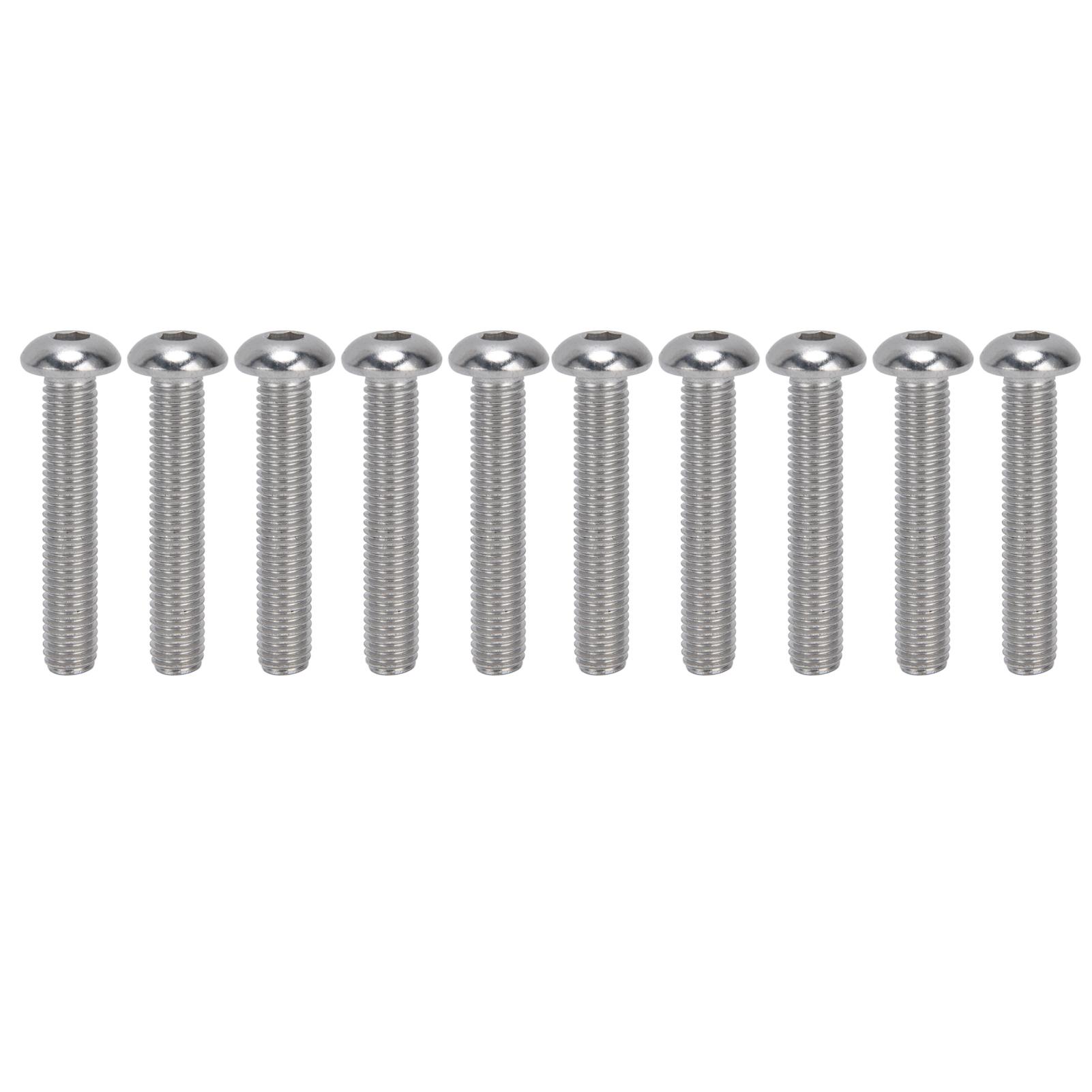 Packung Mit 30 Edelstahl-zylinderkopfschrauben A2 M10x1,5 Grobgewinde-set M10x55