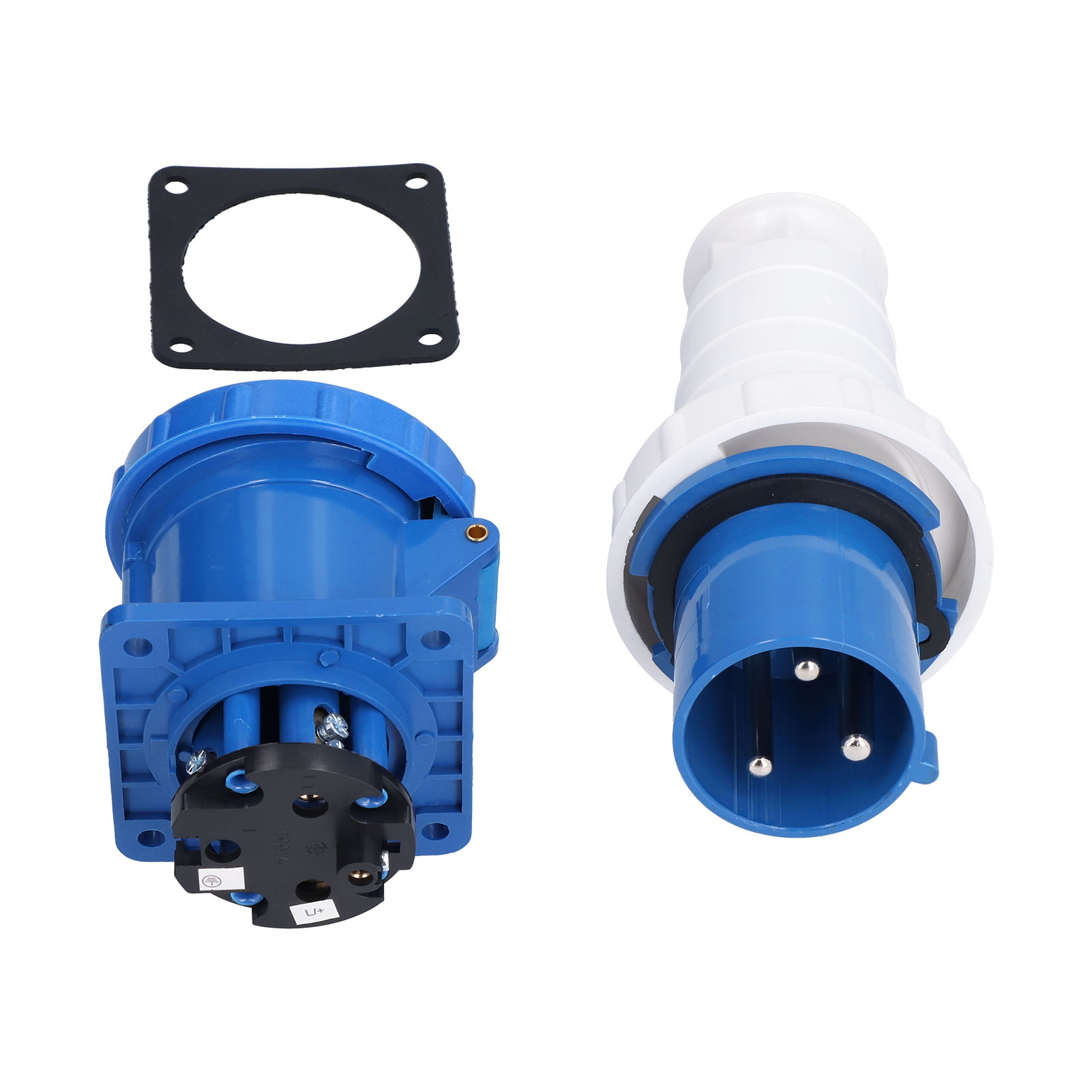 Ip67 Wasserdichter Industriestecker 63a 220-250v 2p+e 3-polige Dreiphasen-unterputzsteckdose 3p+e