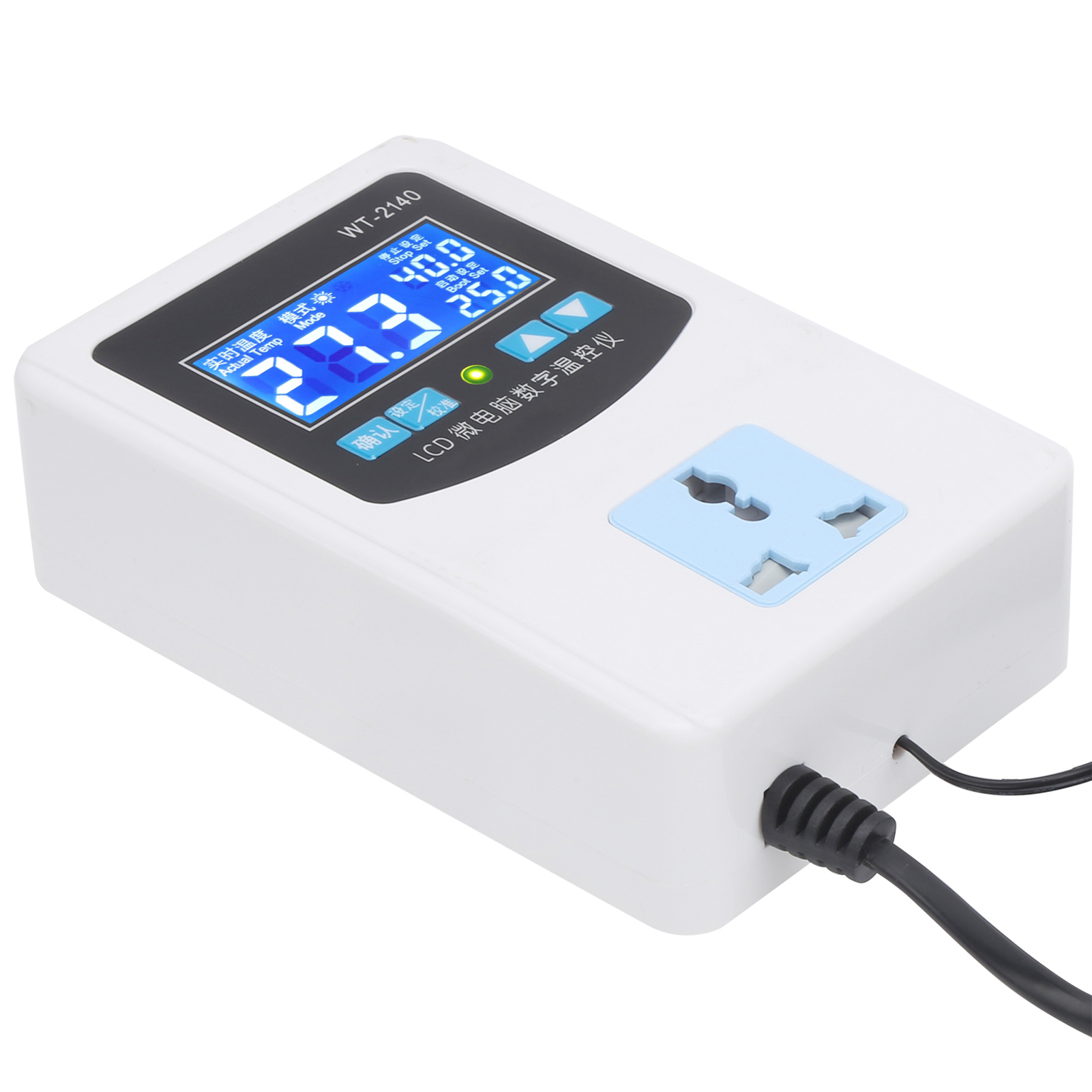 Intelligenter Digitaler Mikroprozessor-thermostat, 2000-w-temperaturregler, 220-v-eu-stecker, Digitalanzeige