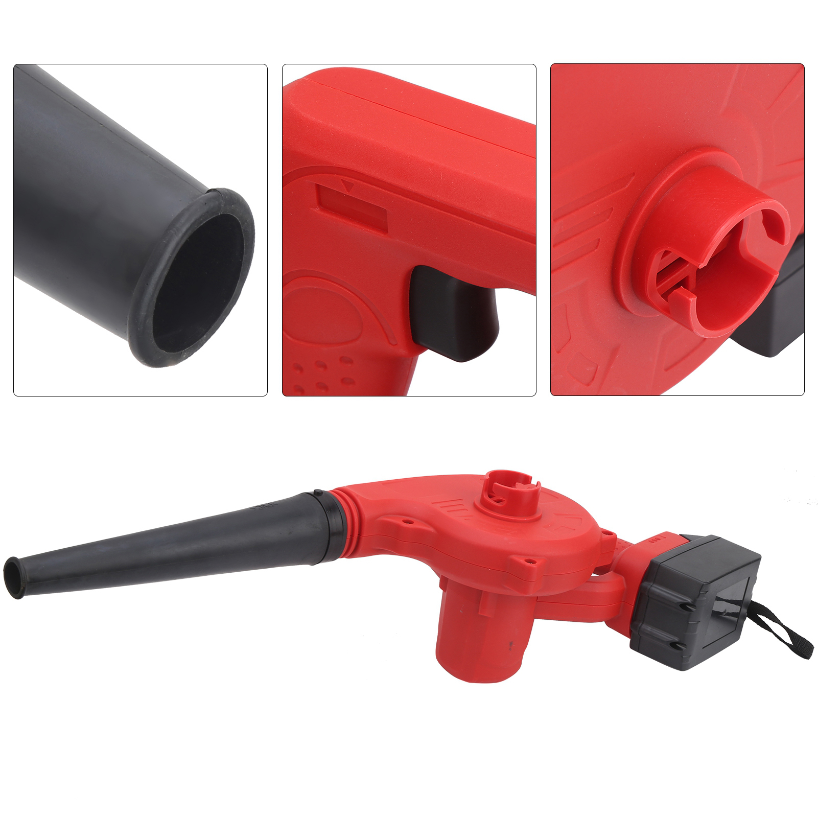 Akku-laubbläser Mit Lithium-akku, 2-in-1-elektro-laubbläser Und -staubsauger, Pc-staubabscheider, 110–240-v-eu-stecker