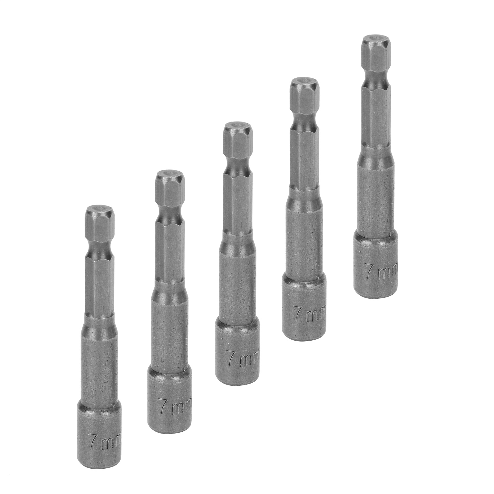 5-teiliger Satz Magnetischer Steckschlüsseleinsätze Aus Chrom-vanadium-stahl, Sechskant, Für Schrauben Und Muttern, Reparaturwerkzeug, 65 X 1/4 X 7,0