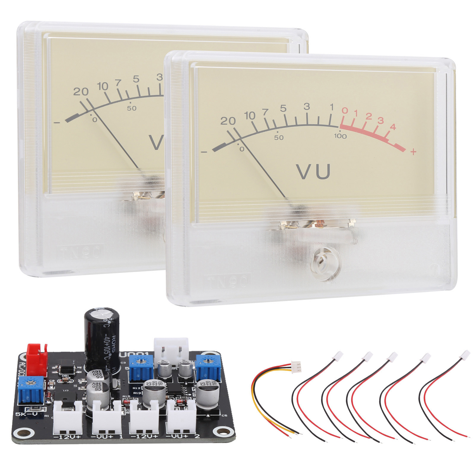 Ts-db90r Vu-testmodul, 2 Stück Mit Hintergrundbeleuchtung, Audiopegelanzeige Und Treiberplatine