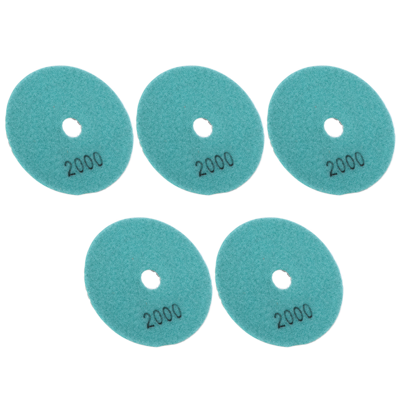 Set Mit 5 Diamantpolierscheiben (10 Cm Durchmesser), Weiche Pads Für Marmor, Granit Und Keramik, Körnung 2000, Schleifset