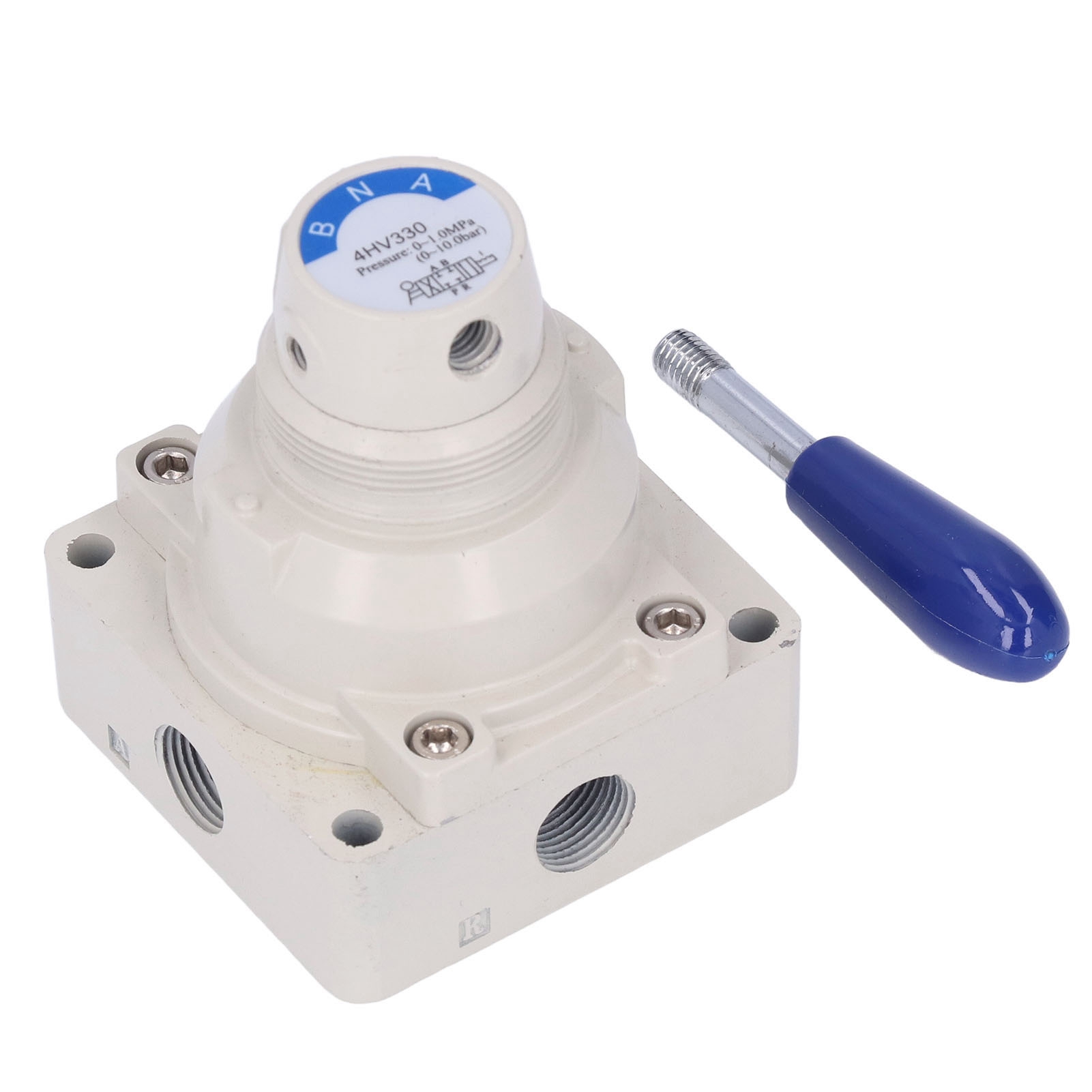 Drehhebelgriff Für Pneumatisches 4-wege-3-positionen-ventil, Einstellbarer Luftstrom 0-1,0 Mpa (0-145 Psi), Modell 4hv330-08.