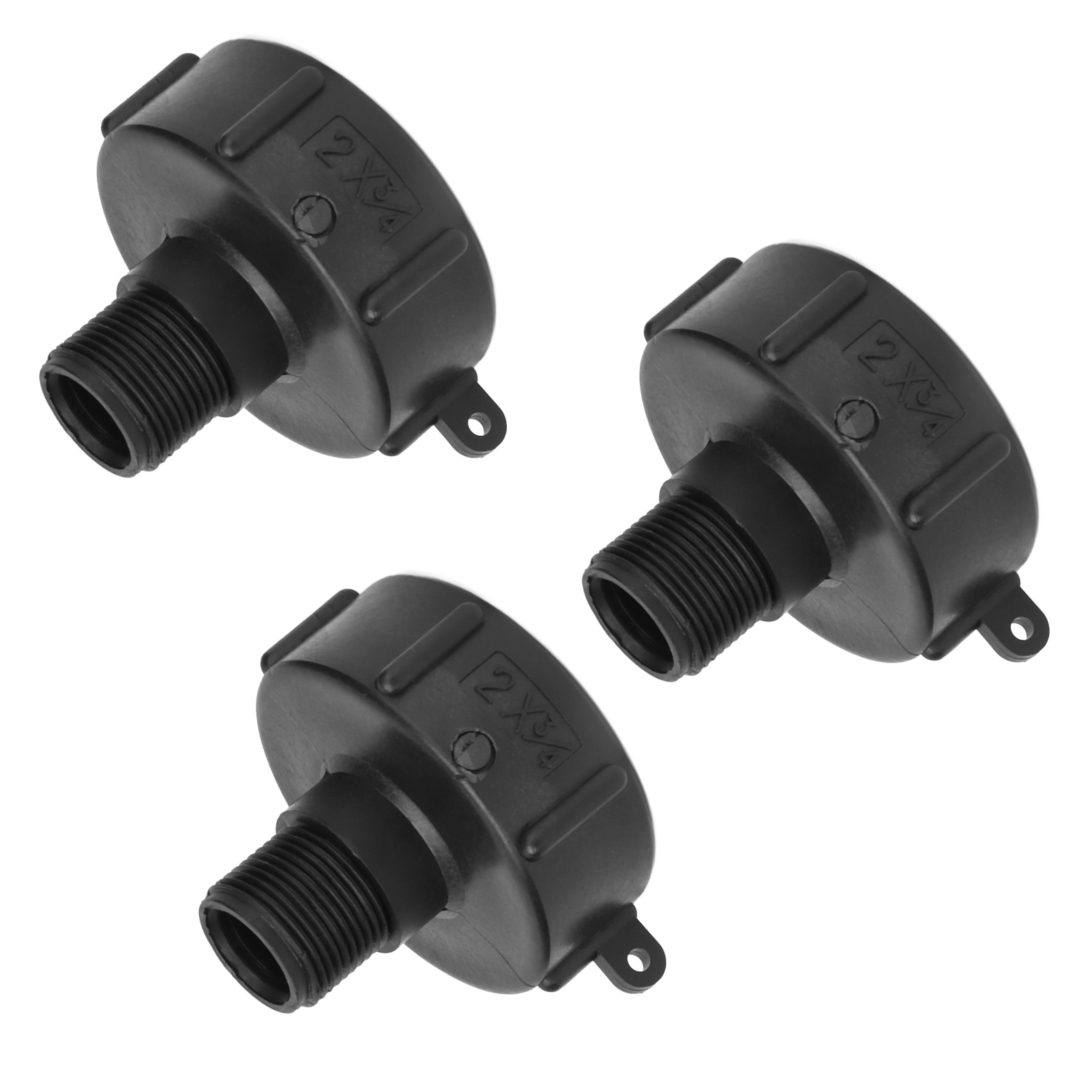 Satz Mit 3 Ibc-tankanschlüssen, G3/4-gewinde, Abs-ablaufadapter, Ersatzventil S60-2 Zoll Nps