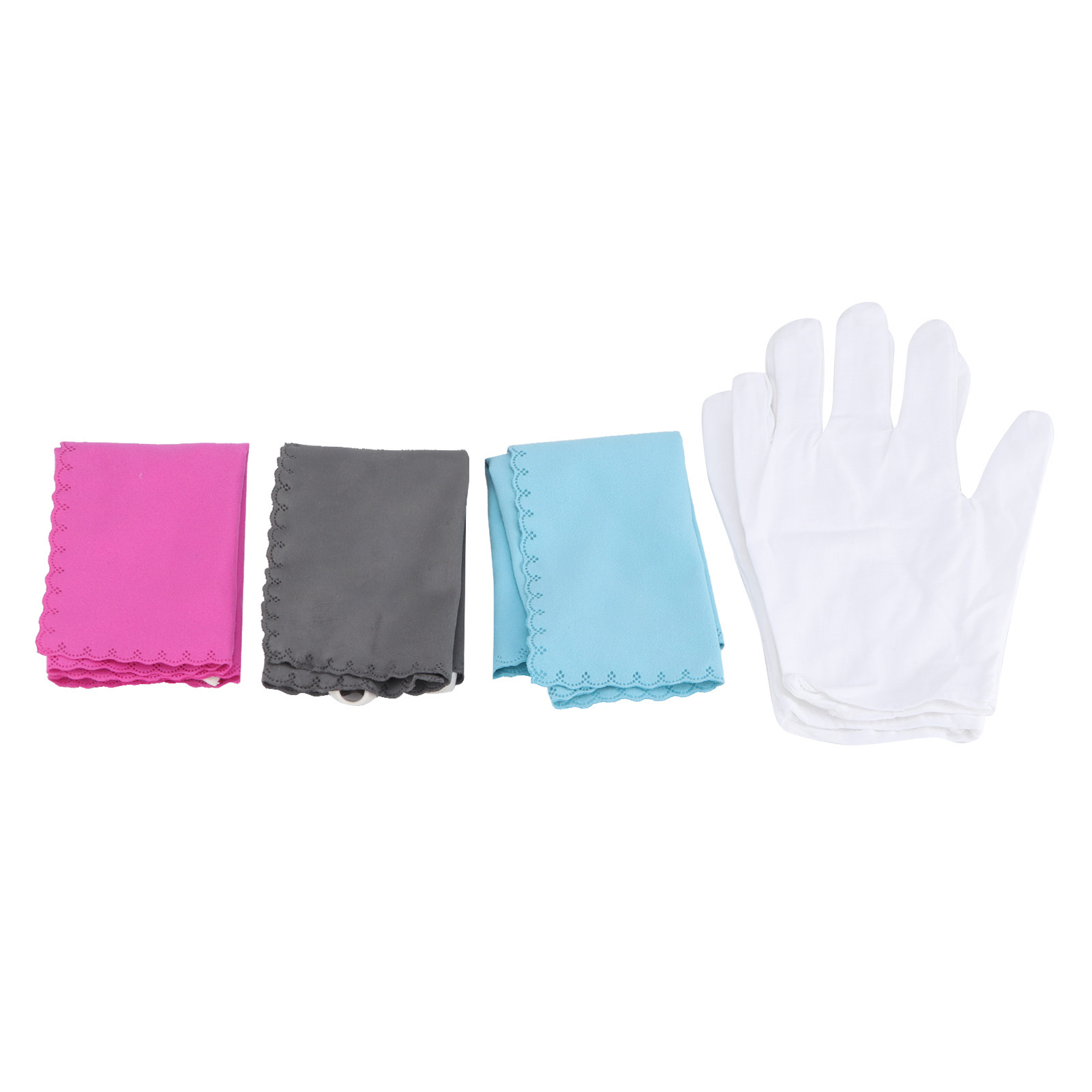3-teiliges Mikrofaser-reinigungstuch-set Für Musikinstrumente, Waschbar Und Wiederverwendbar, Aus Wildleder, Inklusive 2 Handschuhen