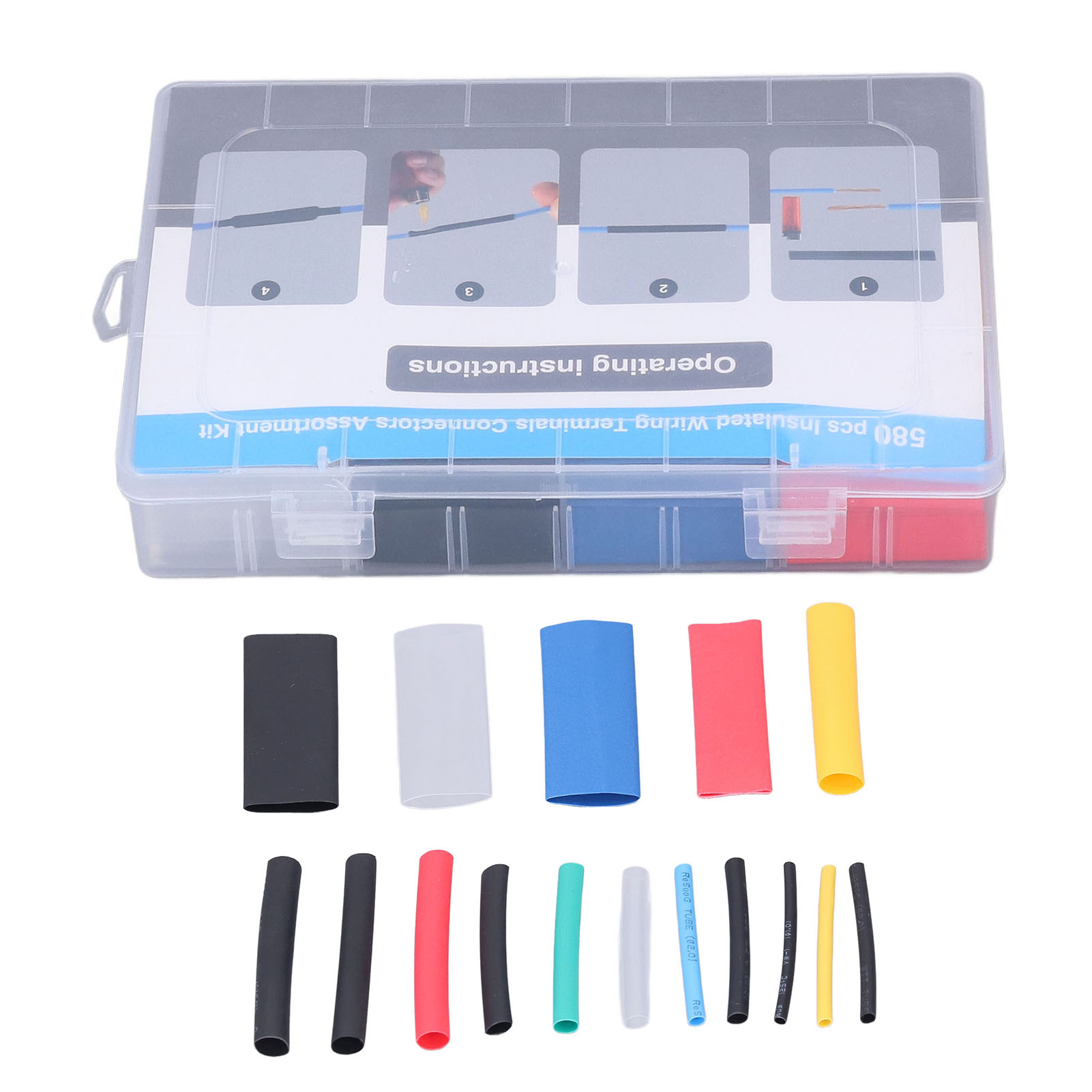 580-teiliges Set Isolierender Schrumpfschläuche Zum Schutz Elektronischer Kabel, Diy-set