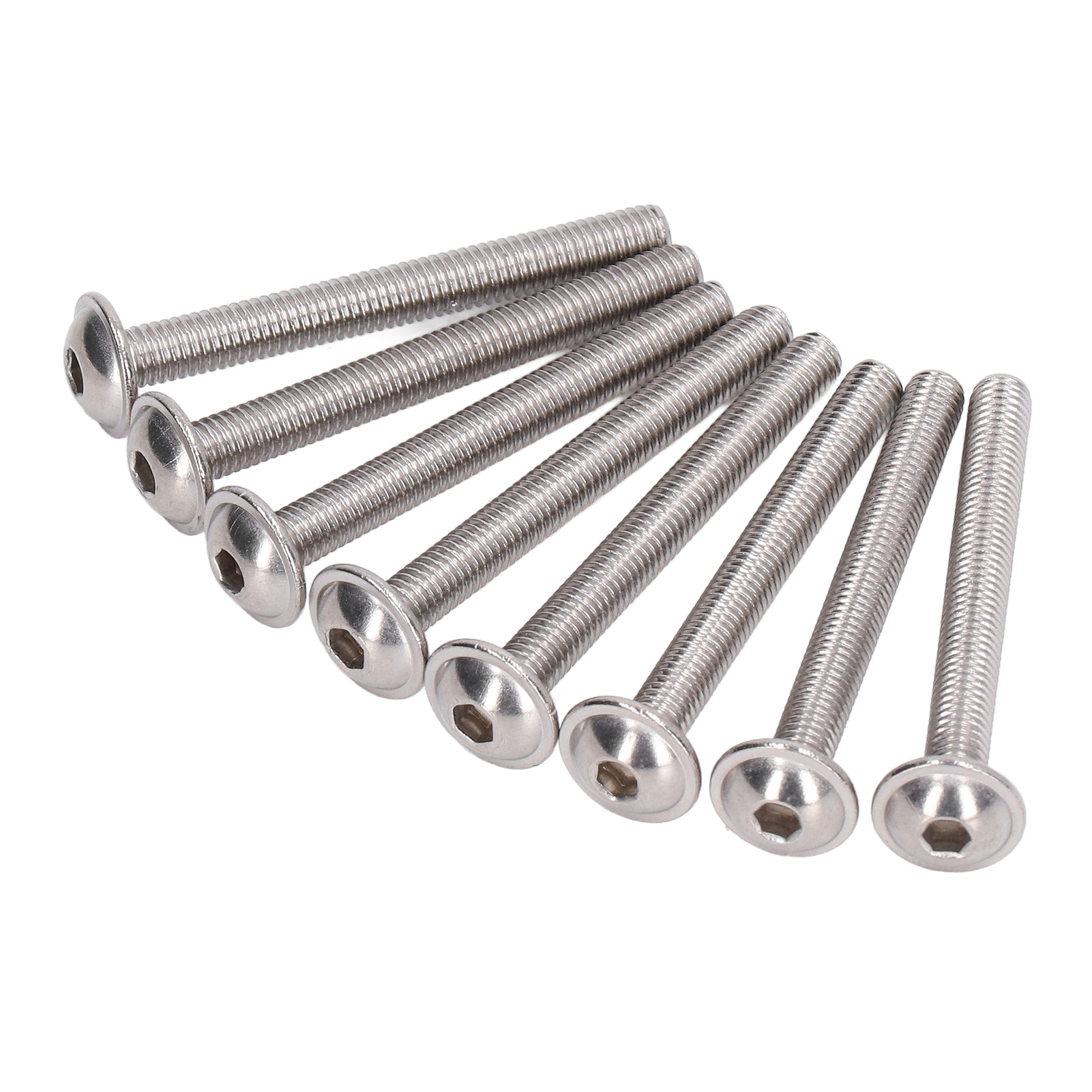 M5x50 Mm Zylinderkopfschrauben Mit Gewölbtem Kopf, 50 Stück, Edelstahl A2-70, Innensechskantschrauben-set