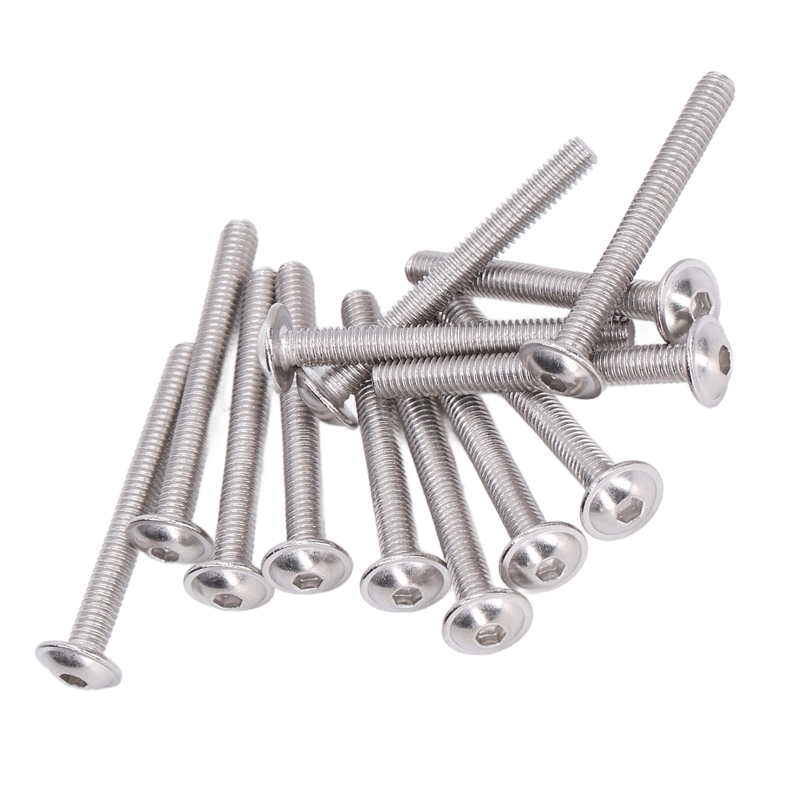 M4x35 Mm Linsenkopfschrauben, 50er-packung, Aus Edelstahl A2-70, Innensechskantschrauben, Zylindrischer Kopf Mit Bund