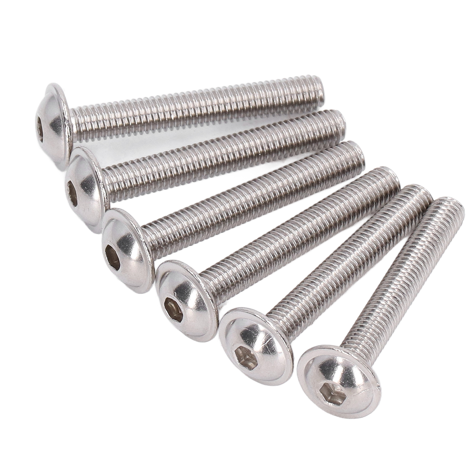 Packung Mit 50 M5x30-mm-linsenkopfschrauben, Edelstahl A2-70, Innensechskantschrauben, Senkkopfschrauben-set