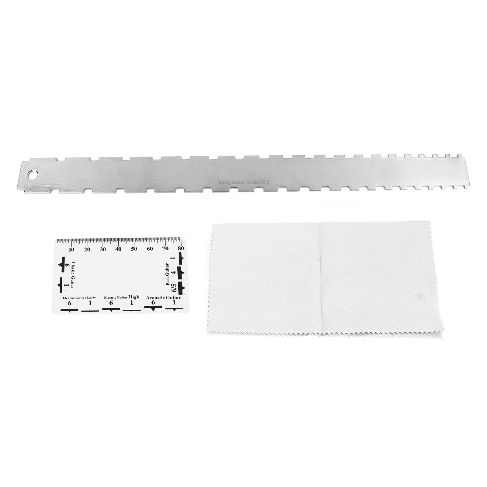 Set Mit 4 Edelstahl-gitarrenlinealen, Präzisionsmessgerät Für Hals, Saitenlage Und Instrumenteneinstellung