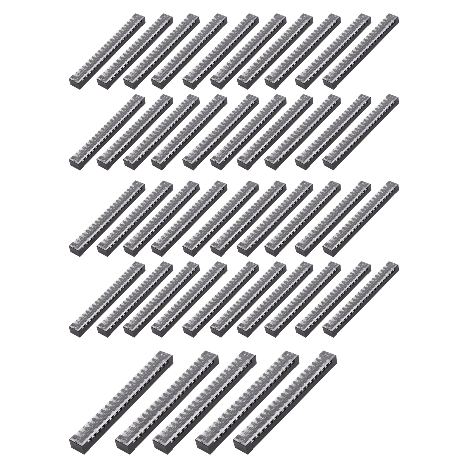 25-teiliger Schraubklemmenblock Tb-1520l, Zweireihig, 20 Positionen, 600 V, 15 A, Elektrischer Klemmenblock